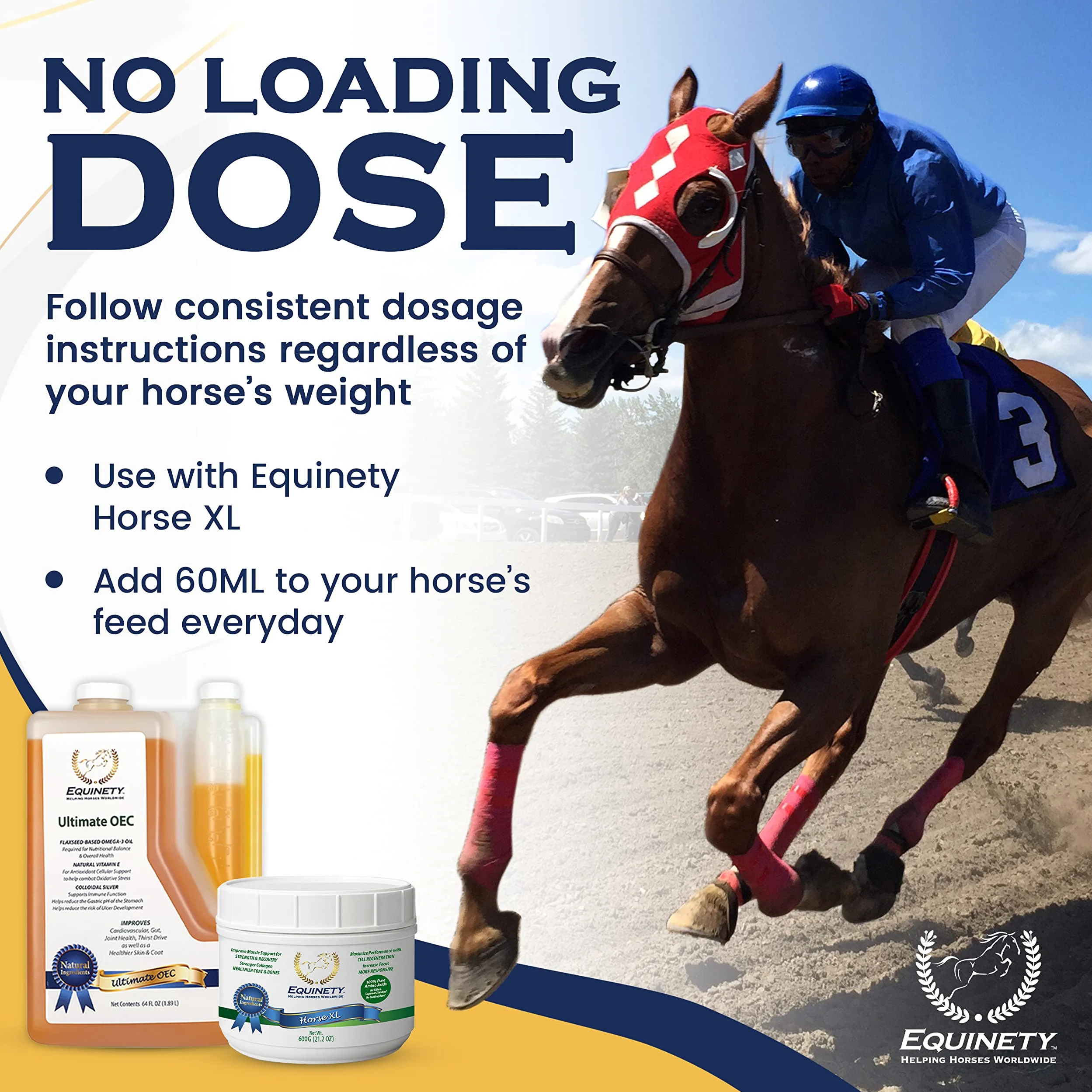 Ultimate OEC - Suplementos de pezuña para caballos con Omega 3, aceite de semilla de lino, aceite de pezuña de caballo y vitamina E para caballos, suplemento para articulaciones de caballo aprobado