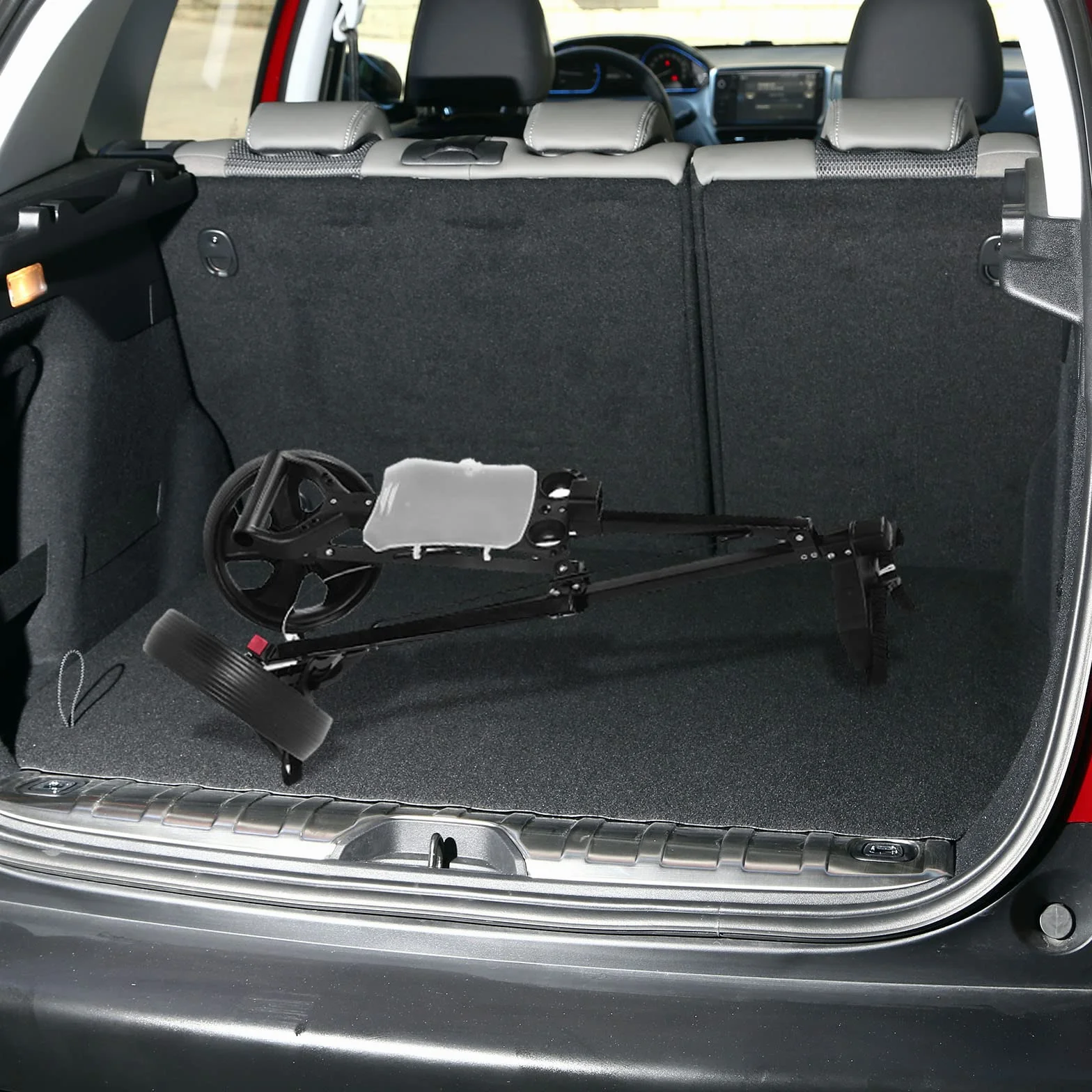 GOPLUS Carrito de Golf Plegable con 2 Ruedas, 67 x 142 x 112 cm