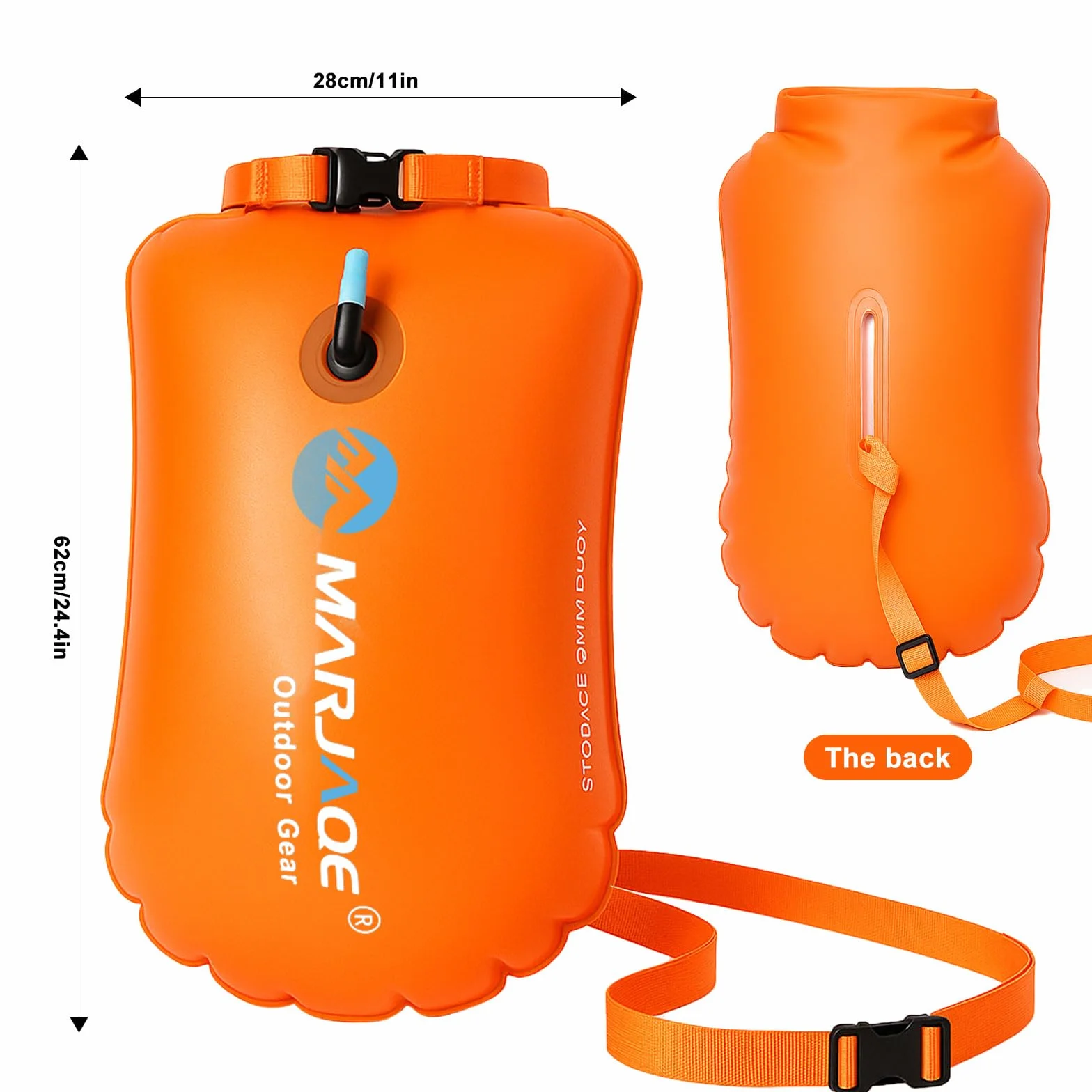 Bolla Natación y Mochila Estanca 20L Boya Hinchable Impermeable para Aguas Abiertas Kayak Triatlón Surf Snorkel