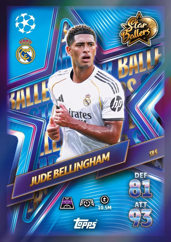 Topps UCC Match Attax 2025/26 Update Eco Pack #2 Star Ballers 41 tarjetas 16 exclusivas Star Baller Cards Supreme Talent LE