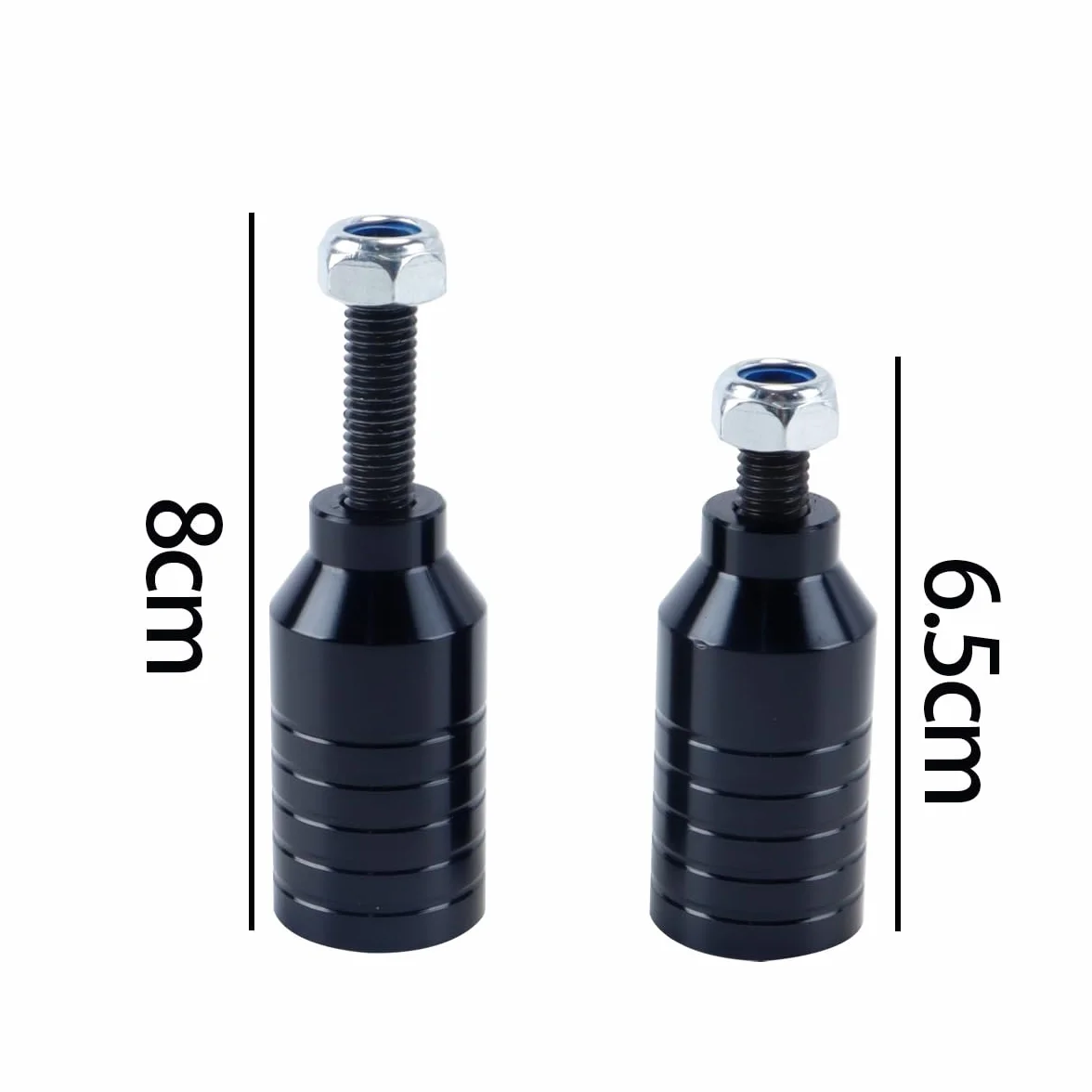 Estribos para patinete acrobático Pro Stunt de aluminio negro arcoíris 12,9 pasos tuerca montaje grinds 5050