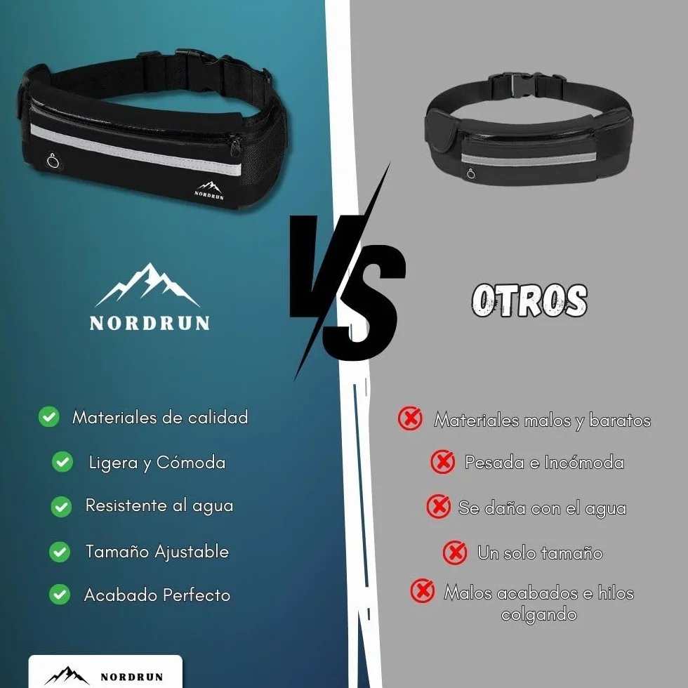 Riñonera Ajustable Impermeable para Móviles Running Belt Deportivo