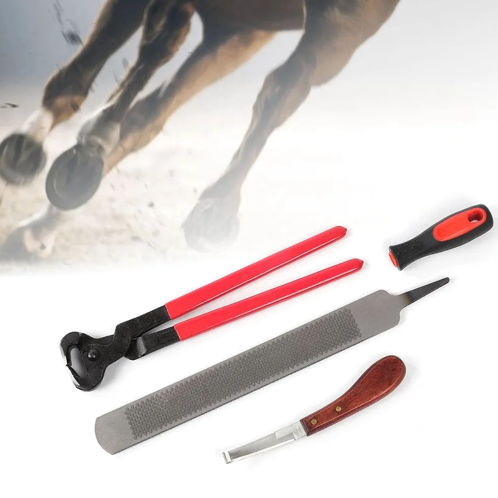 Cosiki Compras Locas Summer Surprise Herramientas de herrador de Caballos, Tijeras de Metal Profesionales Recorte de Caballos Equine Farriers Hoop Nipper Cutter Handle Knife Tools para Caballos/Va