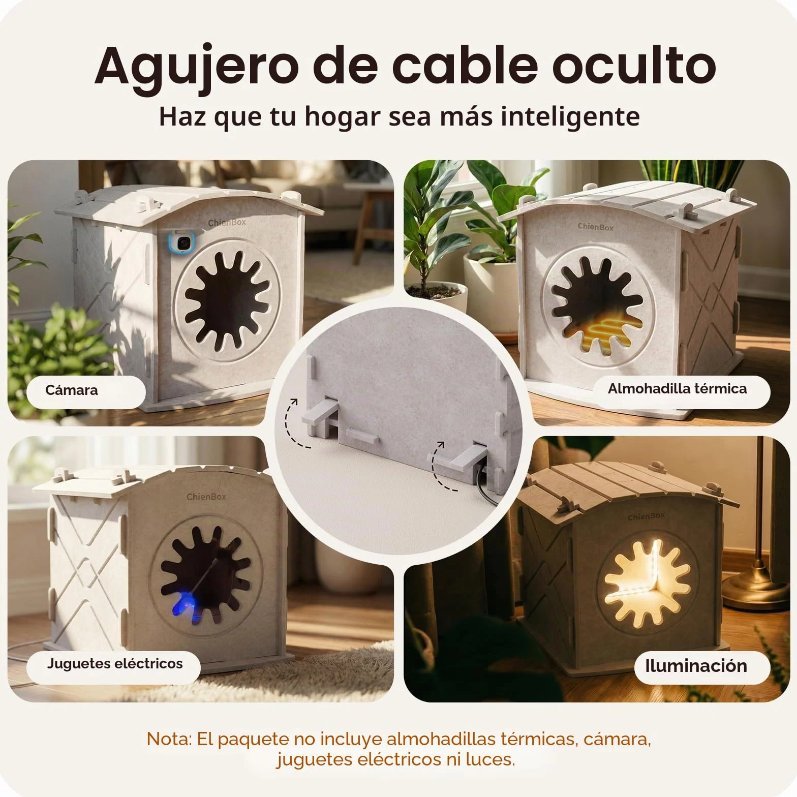Casa para Gatos Interior de Fieltro: Cálida Cueva para Gatos Invierno, Casa Gatos Robusta, Casa Gato con Entrada Rascadora, Cama para Gatos Fácil de Limpiar y Montar, Cueva Gato 38x36x38cm
