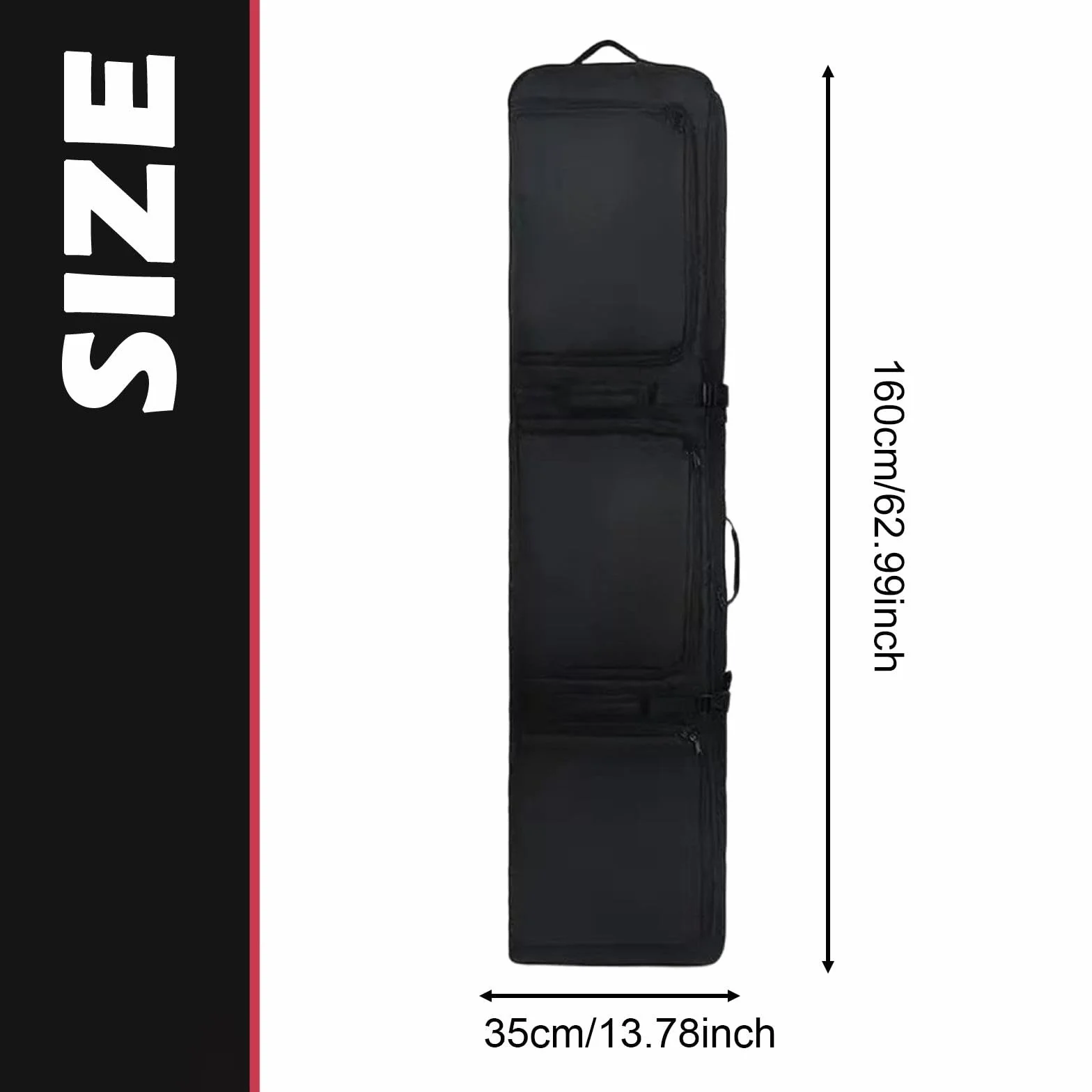 KESOTO Bolsa de Snowboard Impermeable con Ruedas Resistente a Arañazos