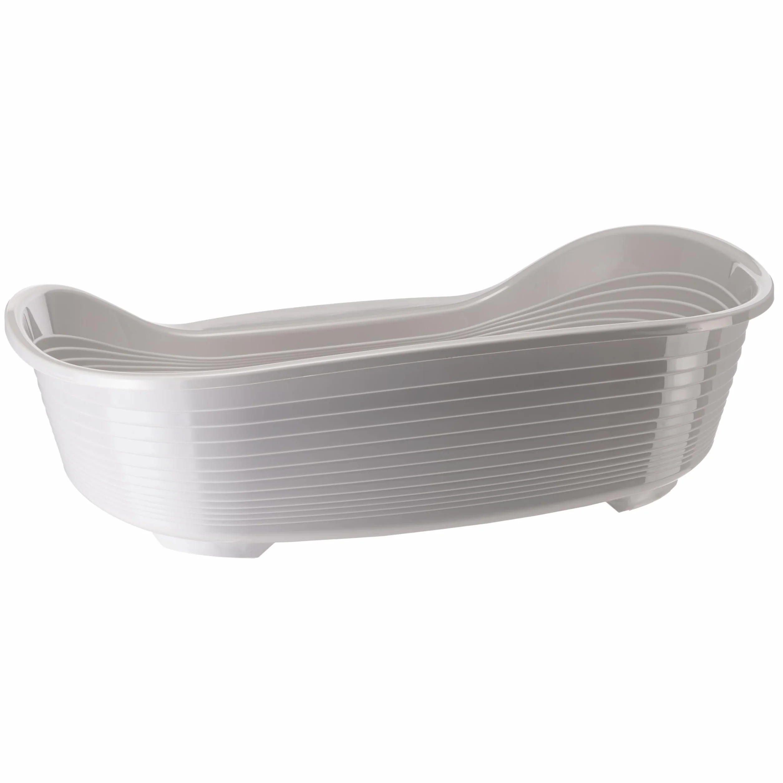 Ferplast Cama para Perros Cama Perro Grande, 100% plástico Reciclado, Lavable Transpirable y Antideslizante - Siesta Deluxe, 82 x 59,5 x 25 cm, L, Gris