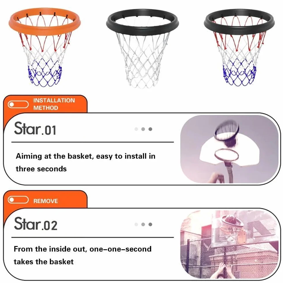 Red de baloncesto portátil de alta resistencia 2024 reemplazo de aro