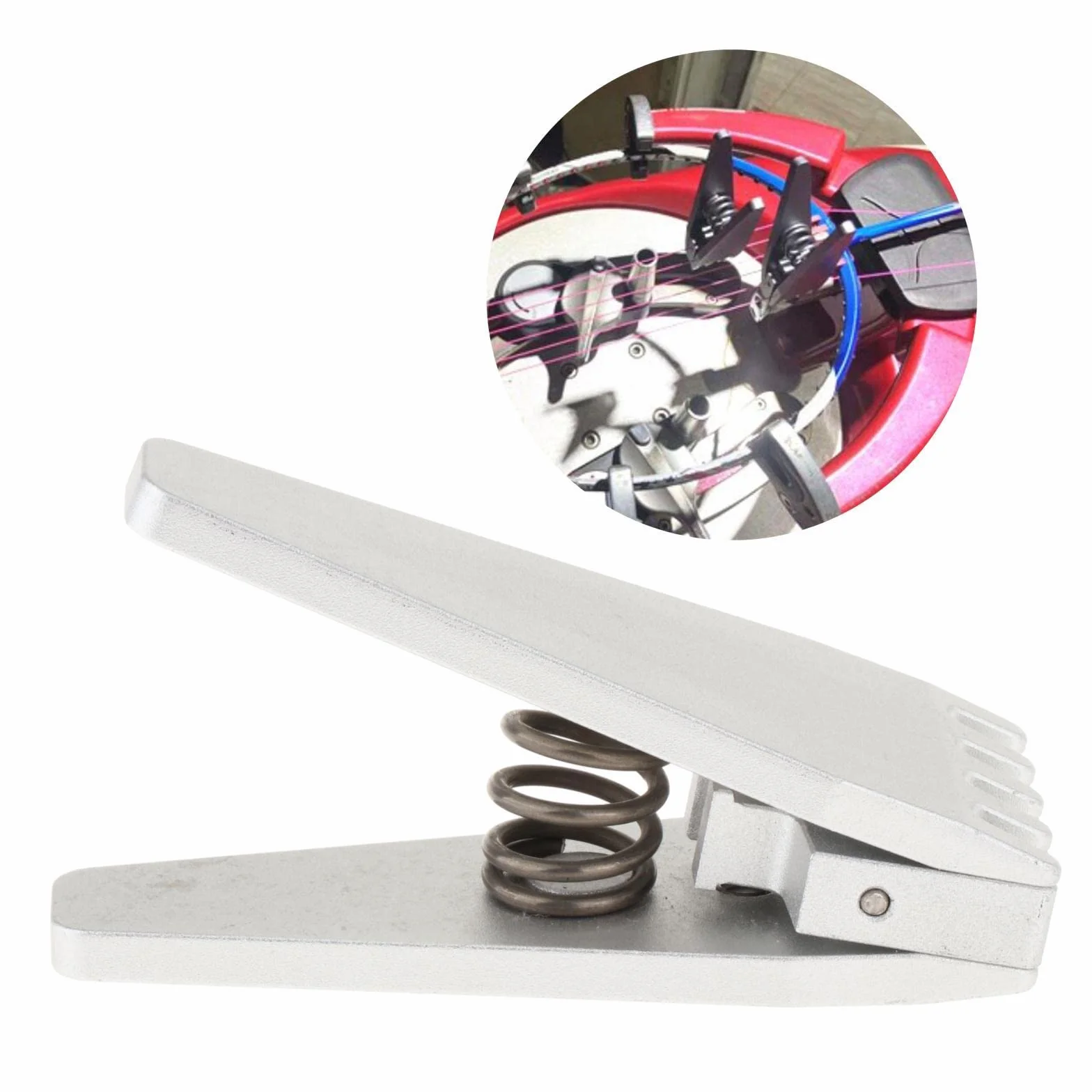 Abrazadera de encordado de arranque compacta para bádminton