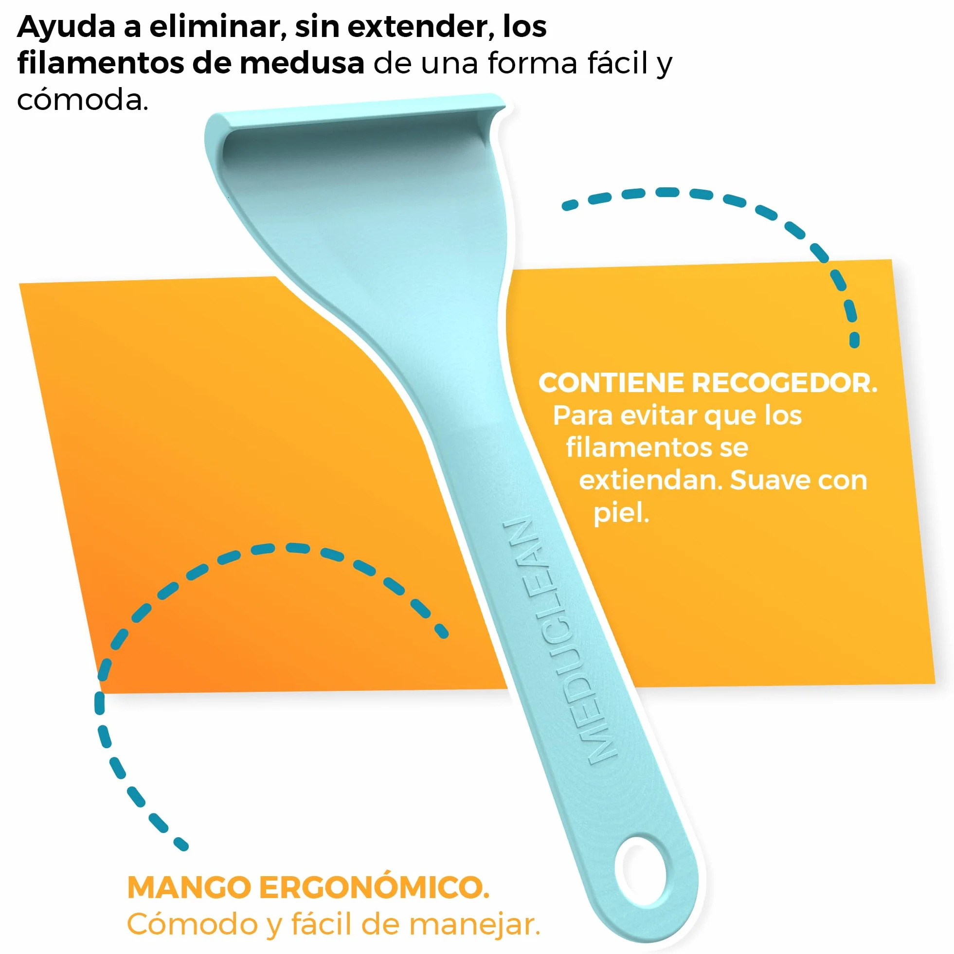 Meduclean - Alivio Picaduras de Medusa – Dispositivo para Retirar Filamentos Urticantes – Rápido y Natural – Sin Químicos – Seguro para Niños y Adultos – Ideal para Playa y Actividades Acuáticas (1)