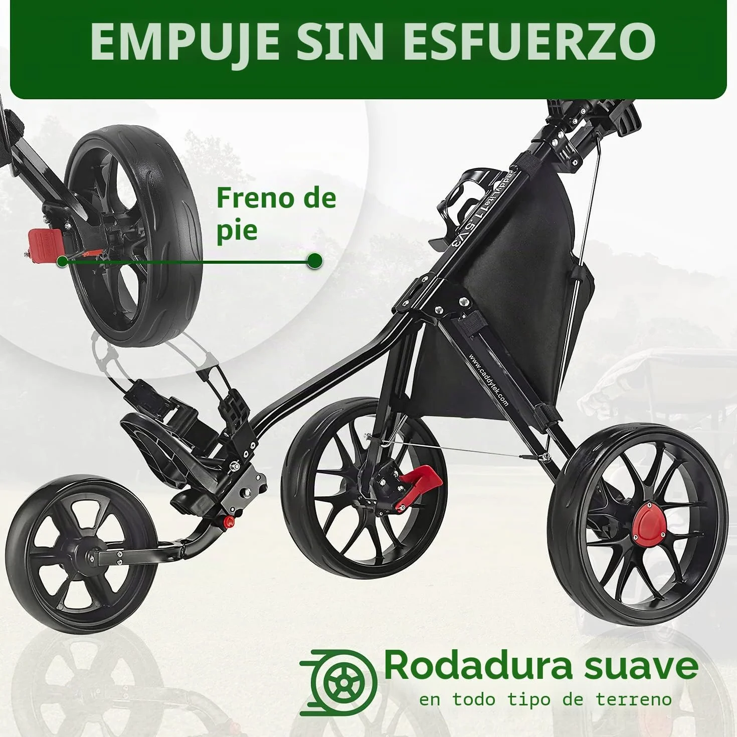 Caddytek CaddyLite 11.5 V3 Carrito de Golf de 3 Ruedas Ligero Plegable