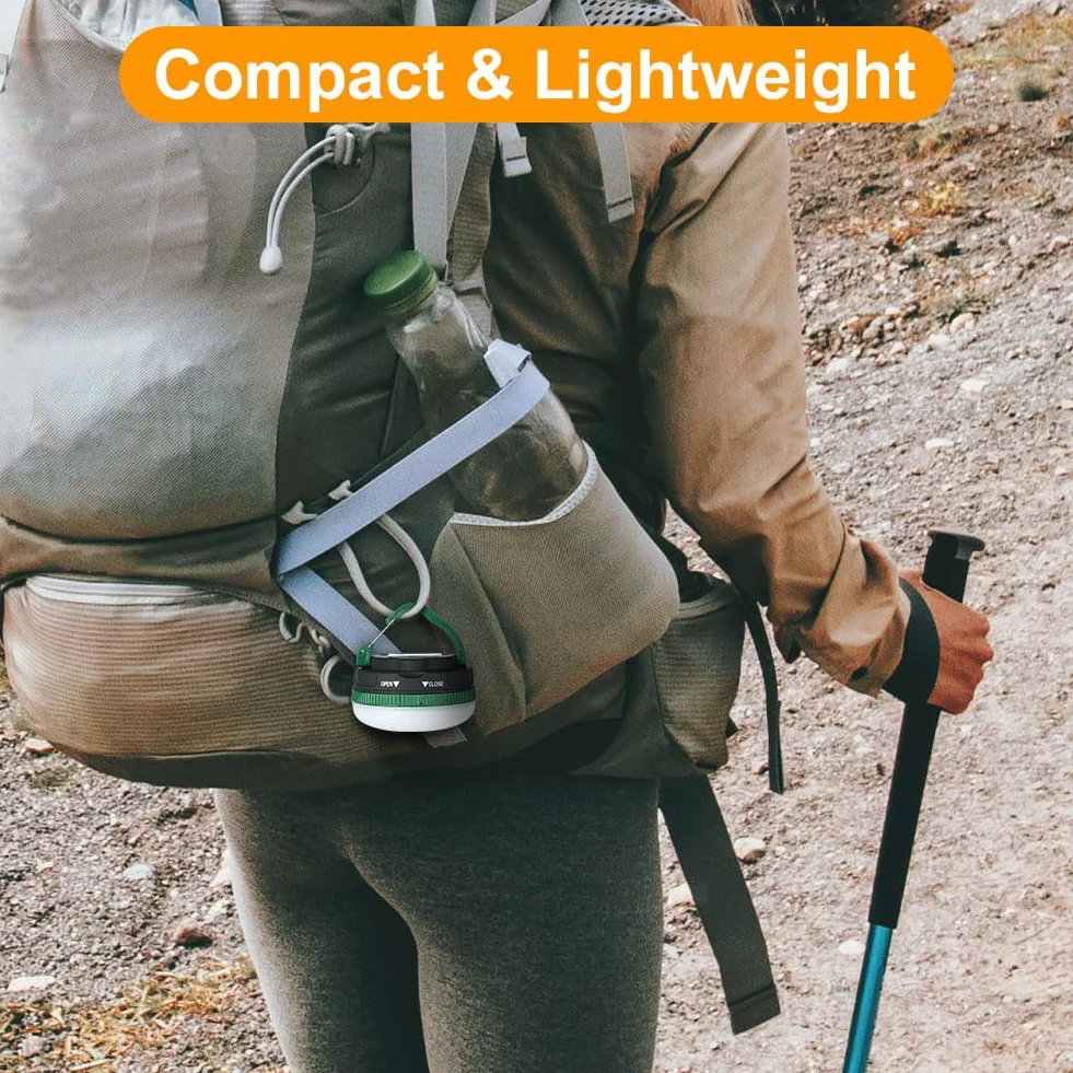 Flintronic Luz de Camping Portátil 5 Modos IP43 Resistente Al Agua con Gancho