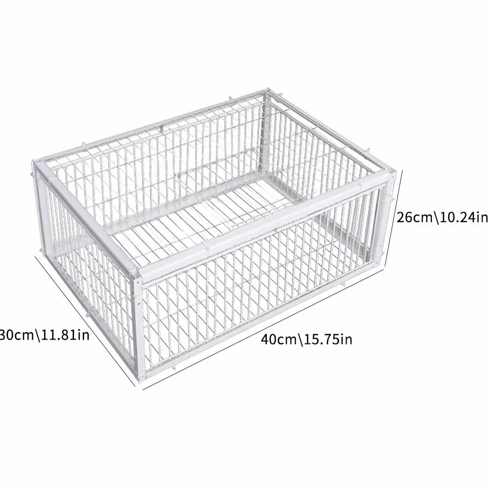 Jaula trampa para palomas, entrada unidireccional, portátil, fácil montaje, jaula de hierro resistente al óxido para palomas y pájaros, diseño a prueba de escapes, ideal para control de aves