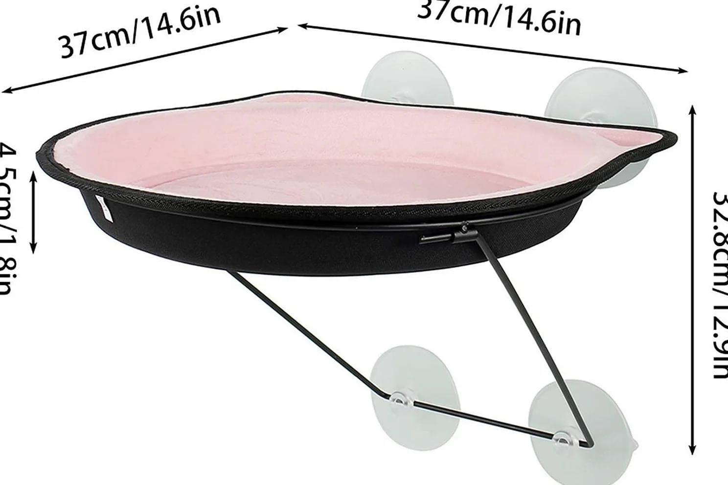 Hamaca para Gato Hamaca Ventana de Gato Cama montada en la Ventana para Gatos Asiento de Sol para Ventana Hamaca para Percha Cojín Cama Estante Colgante Asiento Hamaca para Tomar el Sol Taza de Succi