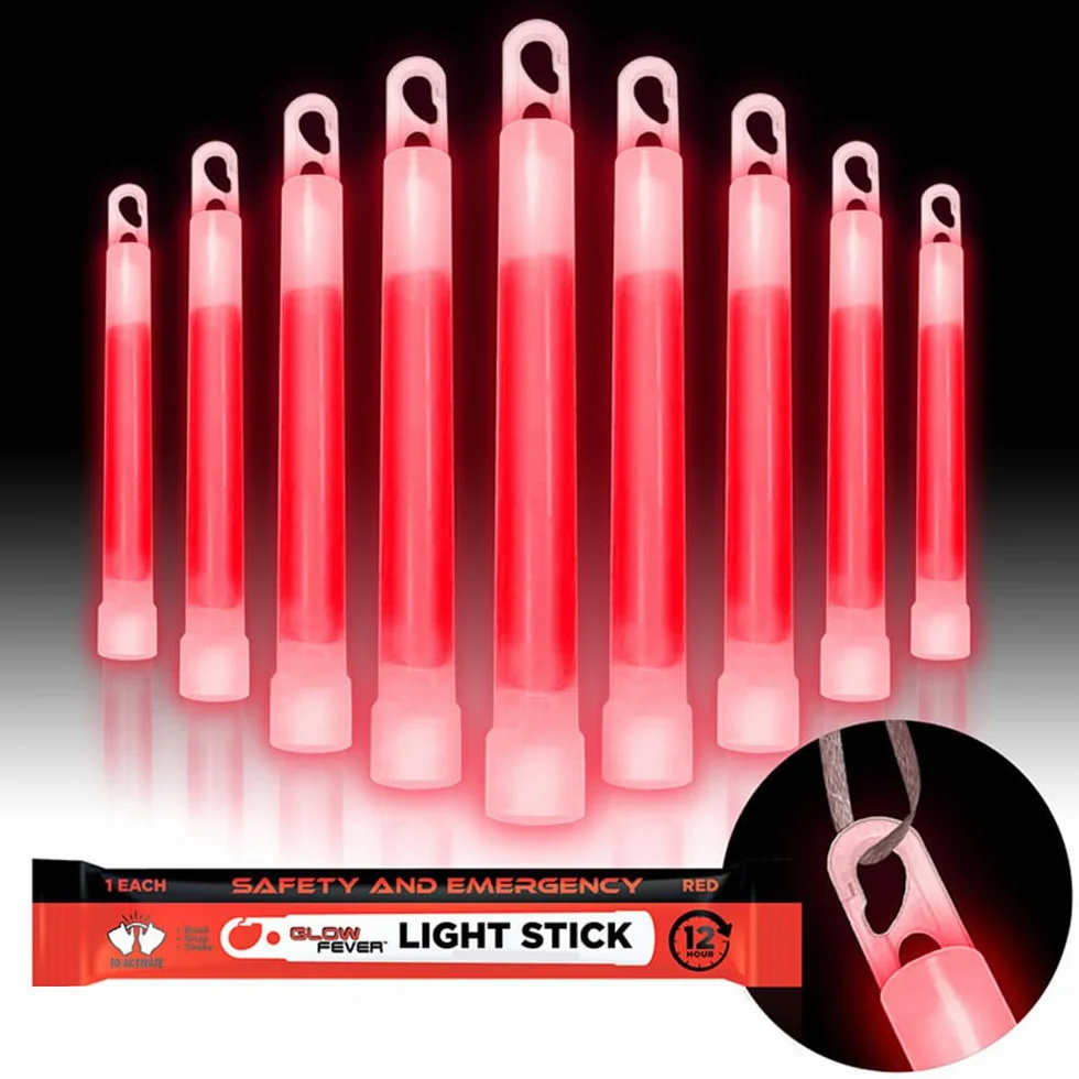 Glow Fever Barras Luminosas de 6 Pulgadas Ultra Brillantes con 12 Horas de Duración para Senderismo, Camping, Apagones