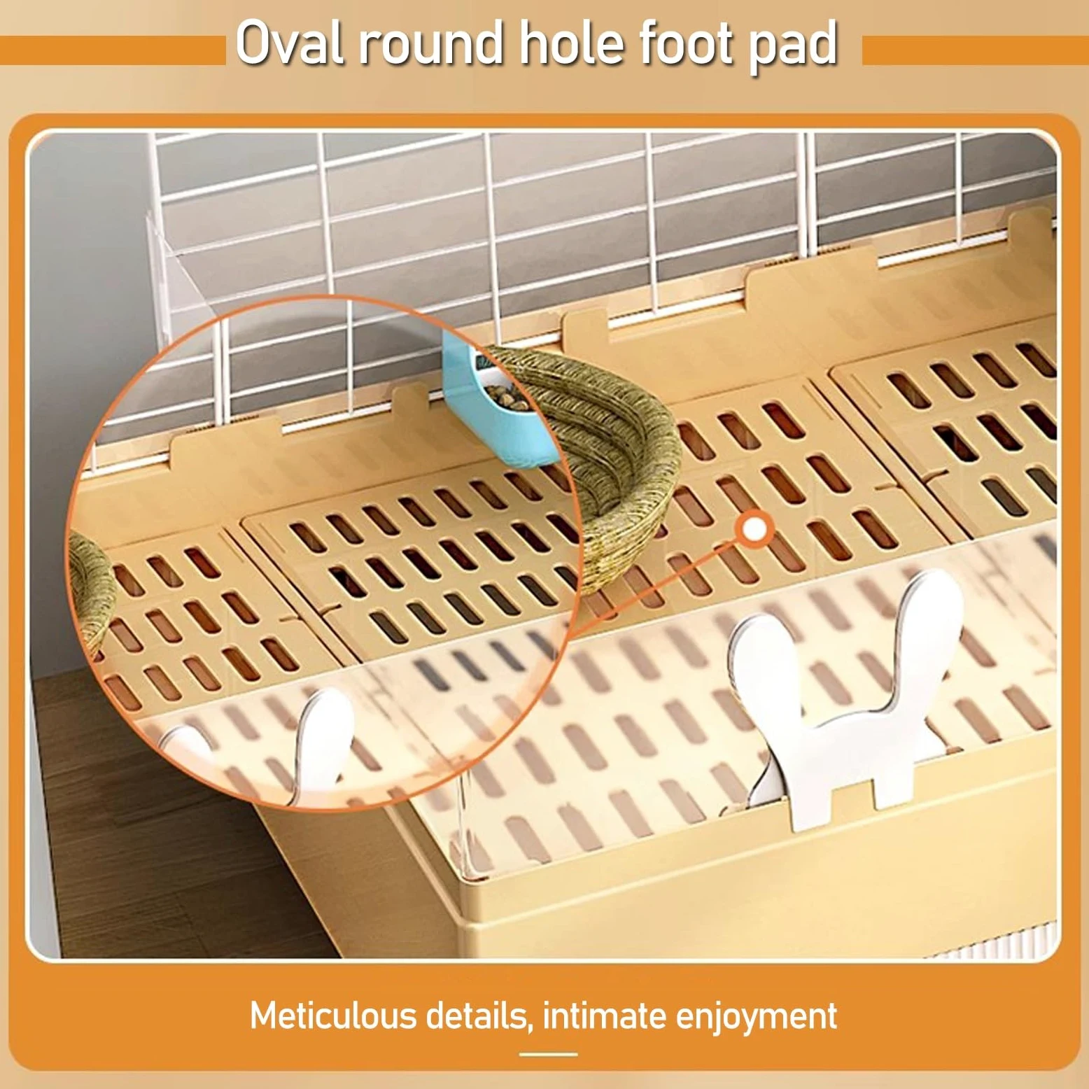 Conejera Doble, Conejera de Interior con Espacio de Almacenamiento - Conejera para Animales Pequeños con Dos Bandejas Deslizantes para Conejos, Chinchillas y Hurones(White)