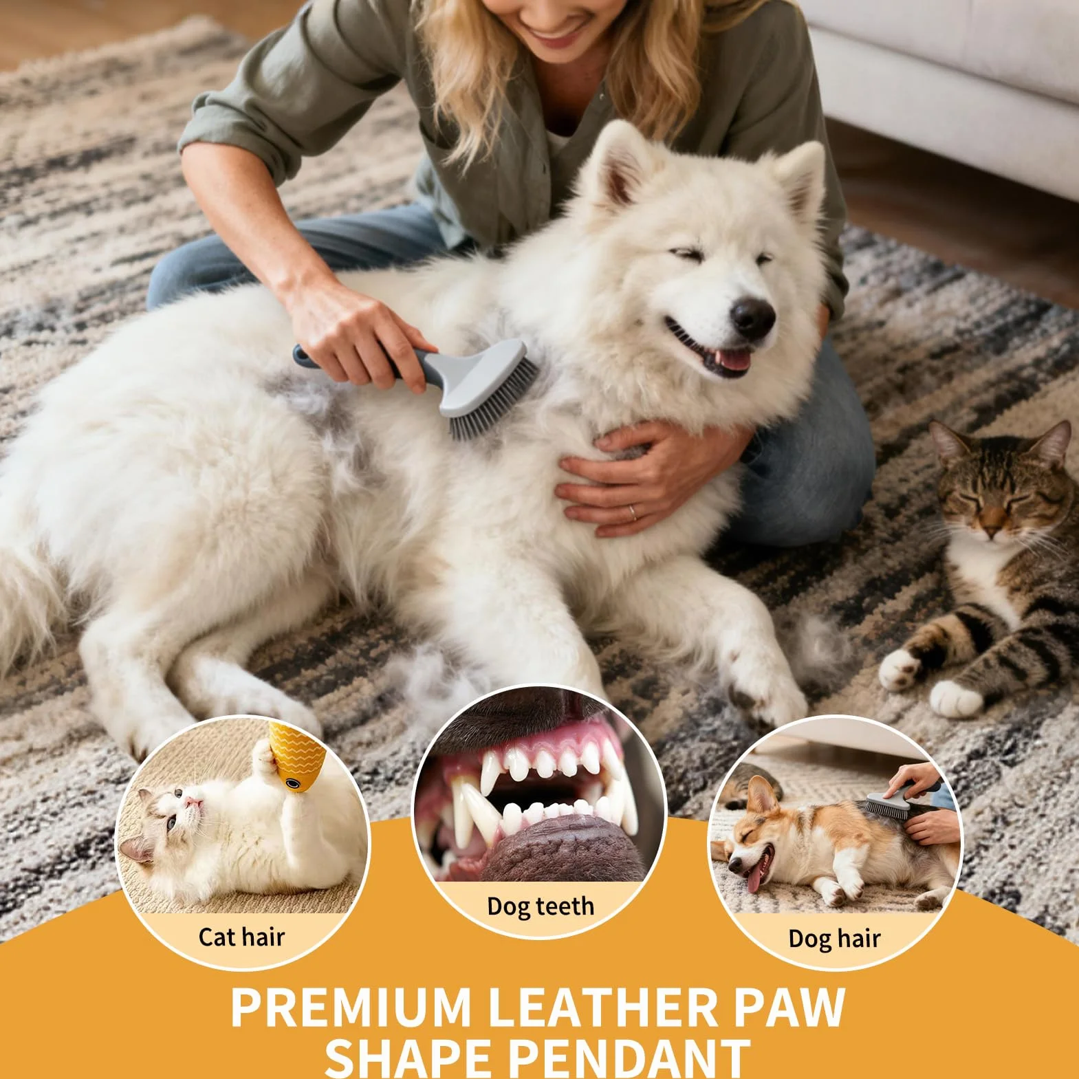 Ruvan 5 PCS Caja De Recuerdos Para El Pelo De Mascotas, Llavero Pelo Perro, Llaveros Conmemorativos De Piel PU, Llavero Conmemorativo Para Mascotas, Recuerdo De Perro Gato