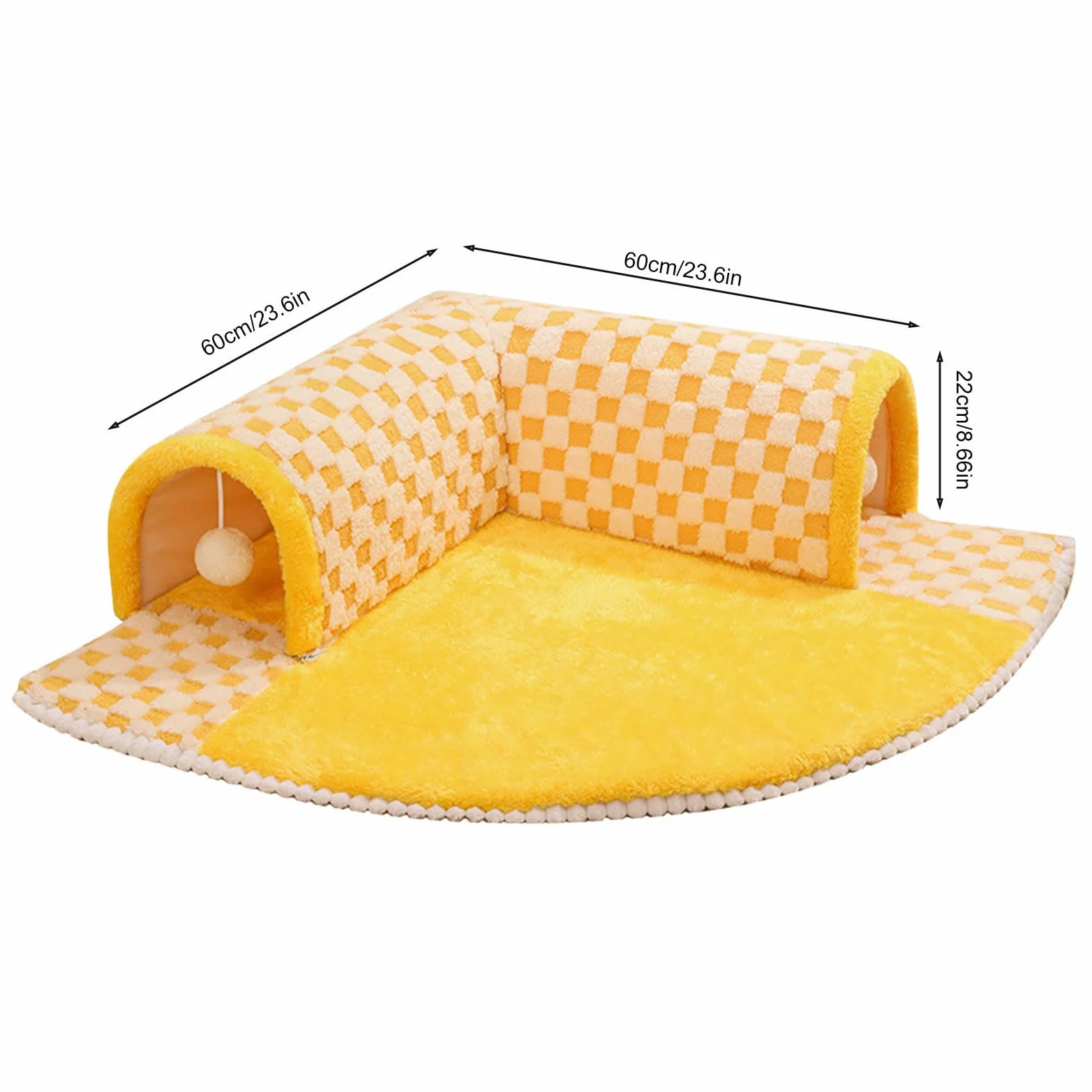 Cuna túnel para gatos, base antideslizante escondite de juego para mascotas – Caseta Peekaboo para gatos | Para gatos y conejos, para dormir, dormir, descansar y
