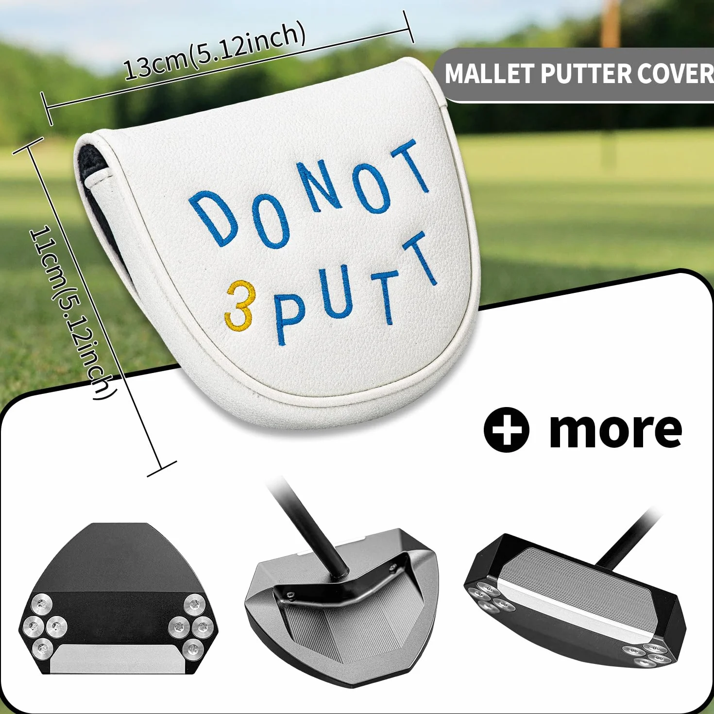 Funda de Putter de Golf de Cuero PU con Cierre Magnético