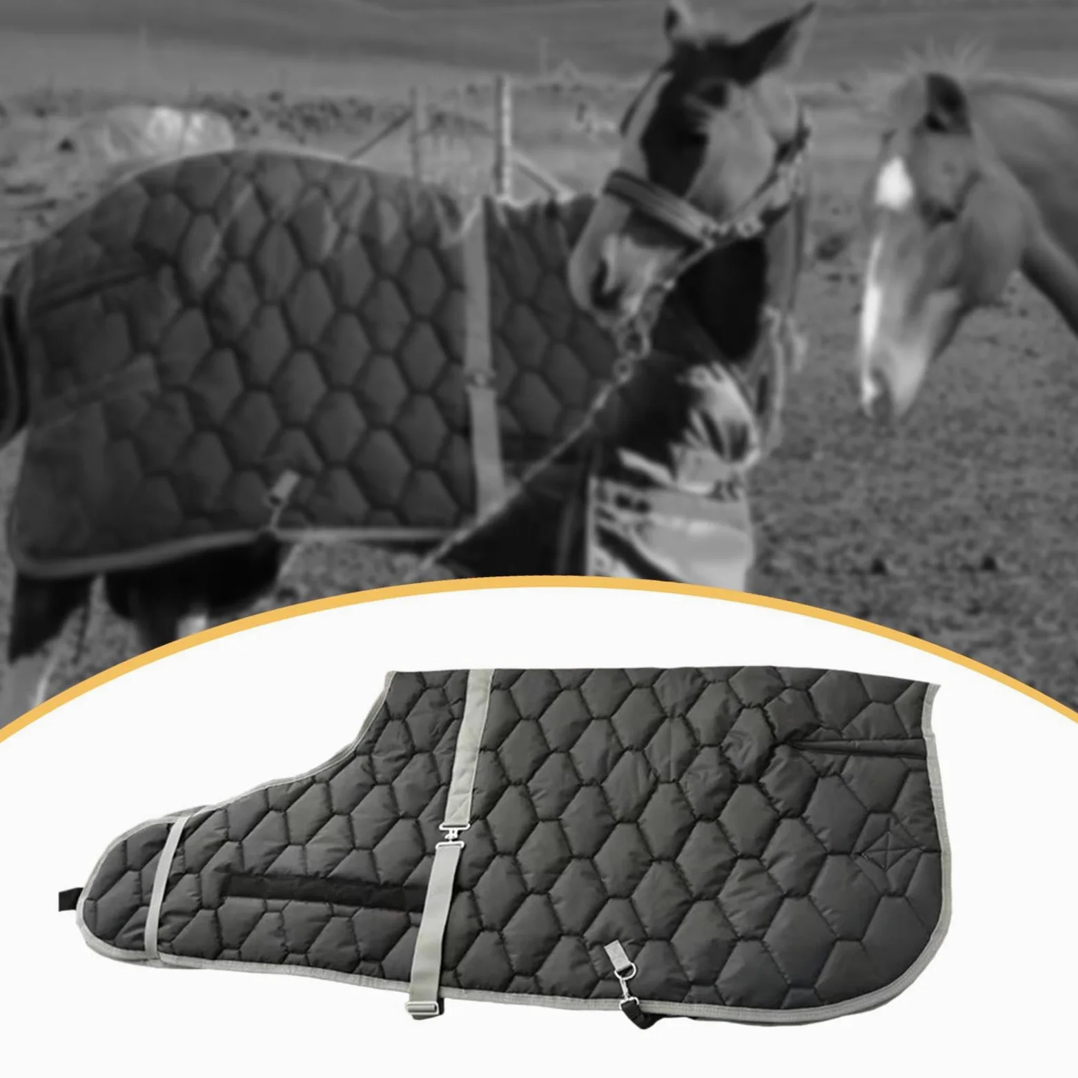 Sharplace Manta para Caballos, Ropa para Caballos, Transpirable, Impermeable, para Exteriores, Transporte Y Pasto.