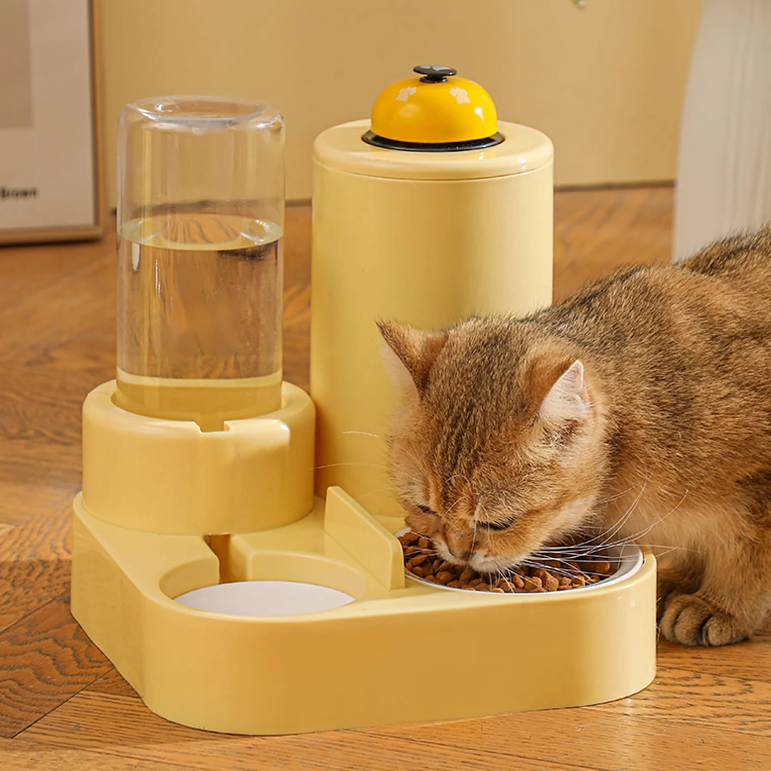 Comedero Gatos, Comedero Gato Automatico, Dispensador Comida Gatos para Gatos para Mascotas Pequeñas y Medianas
