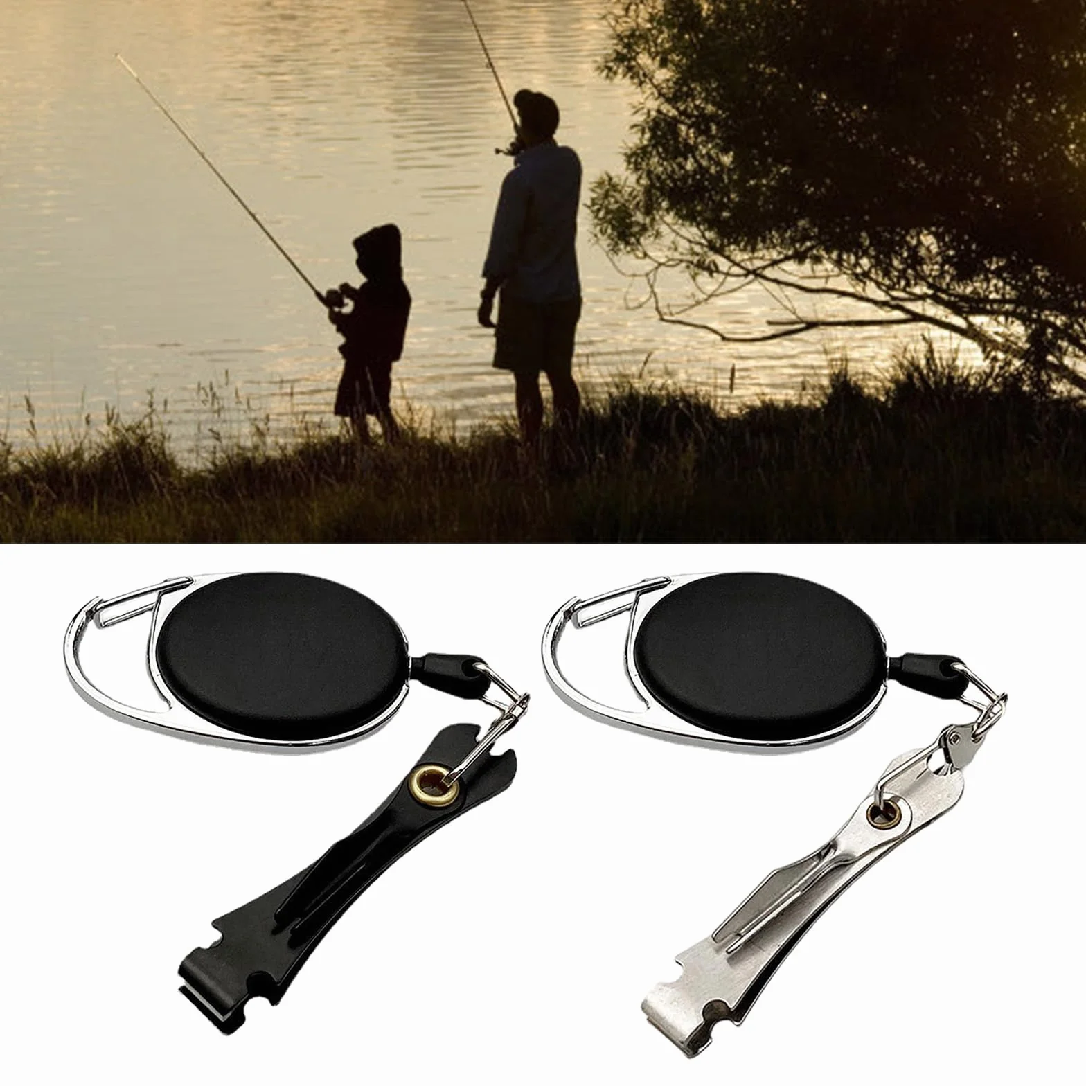 Cortaúñas multifunción de acero inoxidable para pesca con mosca, cortador de nudos y línea