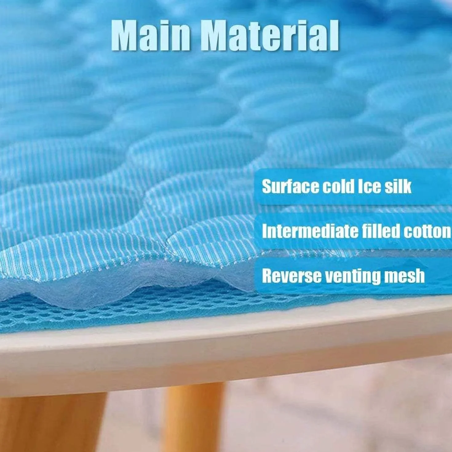 YXHZVON Alfombrilla Refrescante para Mascotas, Manta Refrigerante Perro, Cama Frio Animales Colchon Mascotas para Verano, 100 x 70 cm, XL, Azul