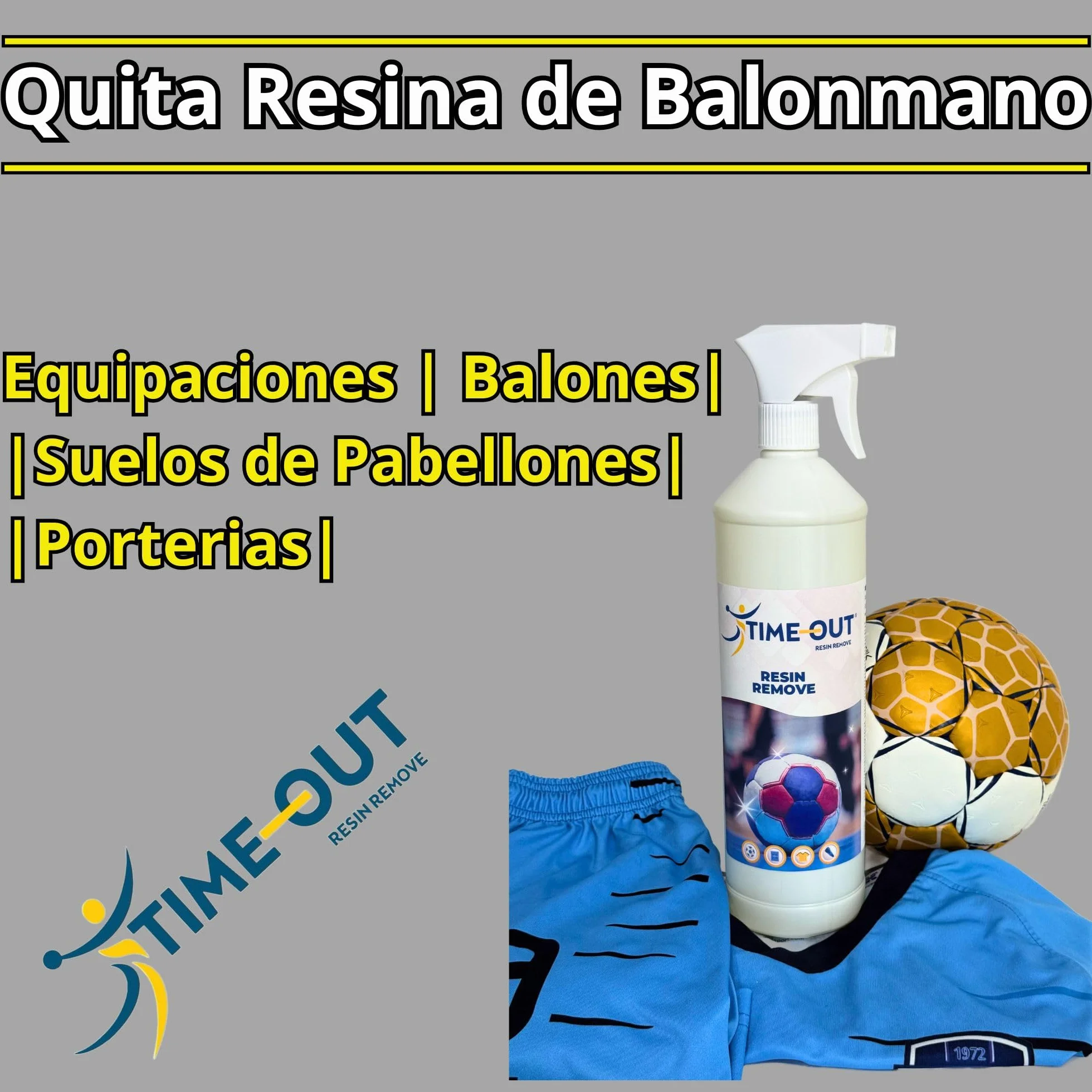 Quita Resina de Balonmano, Eliminador de Resina de Ropa y Balones, Limpiador de Suelos de Pabellones