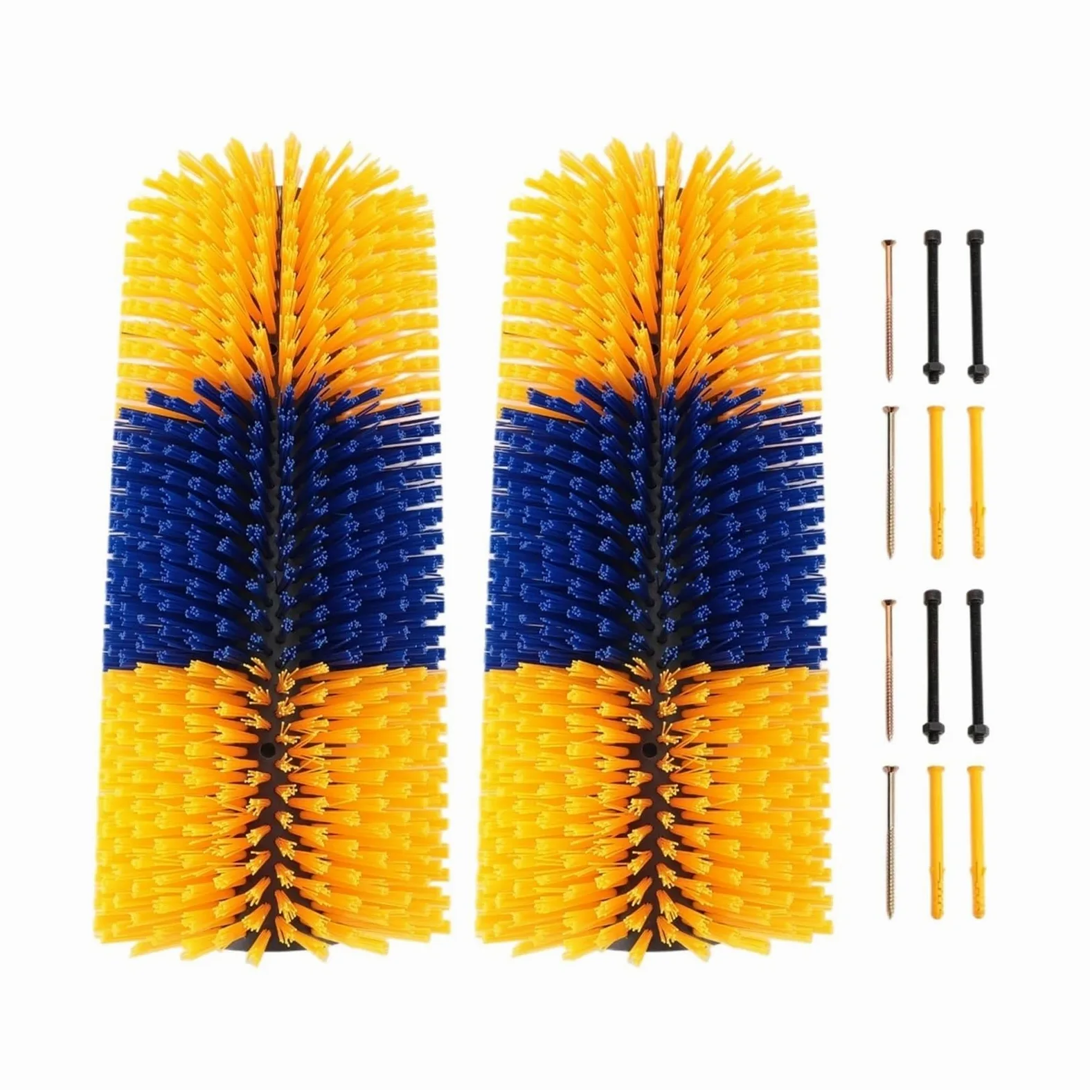 2 cepillos for Animales de 43,5 cm Longitud for Caballos y Ganado(Yellow)
