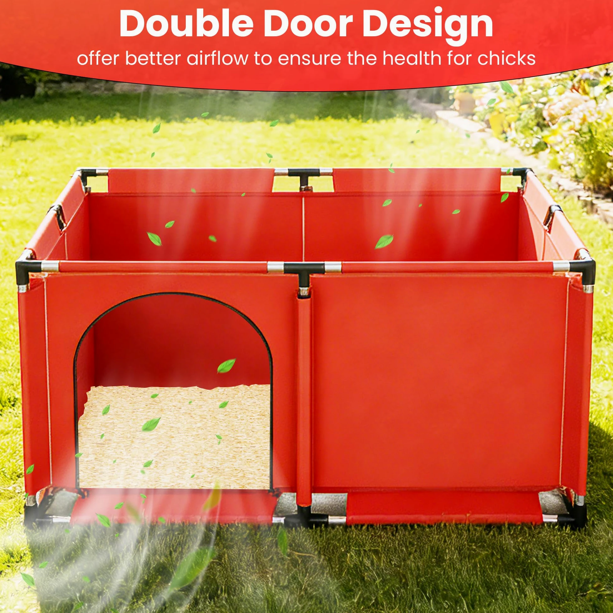 Caja de cría de pollitos para iniciación de pollos, incluye lámpara de calor de temporización, aserrín, comedero de pollitos y juego de bebedero, criador de aves de corral con lámpara de calor