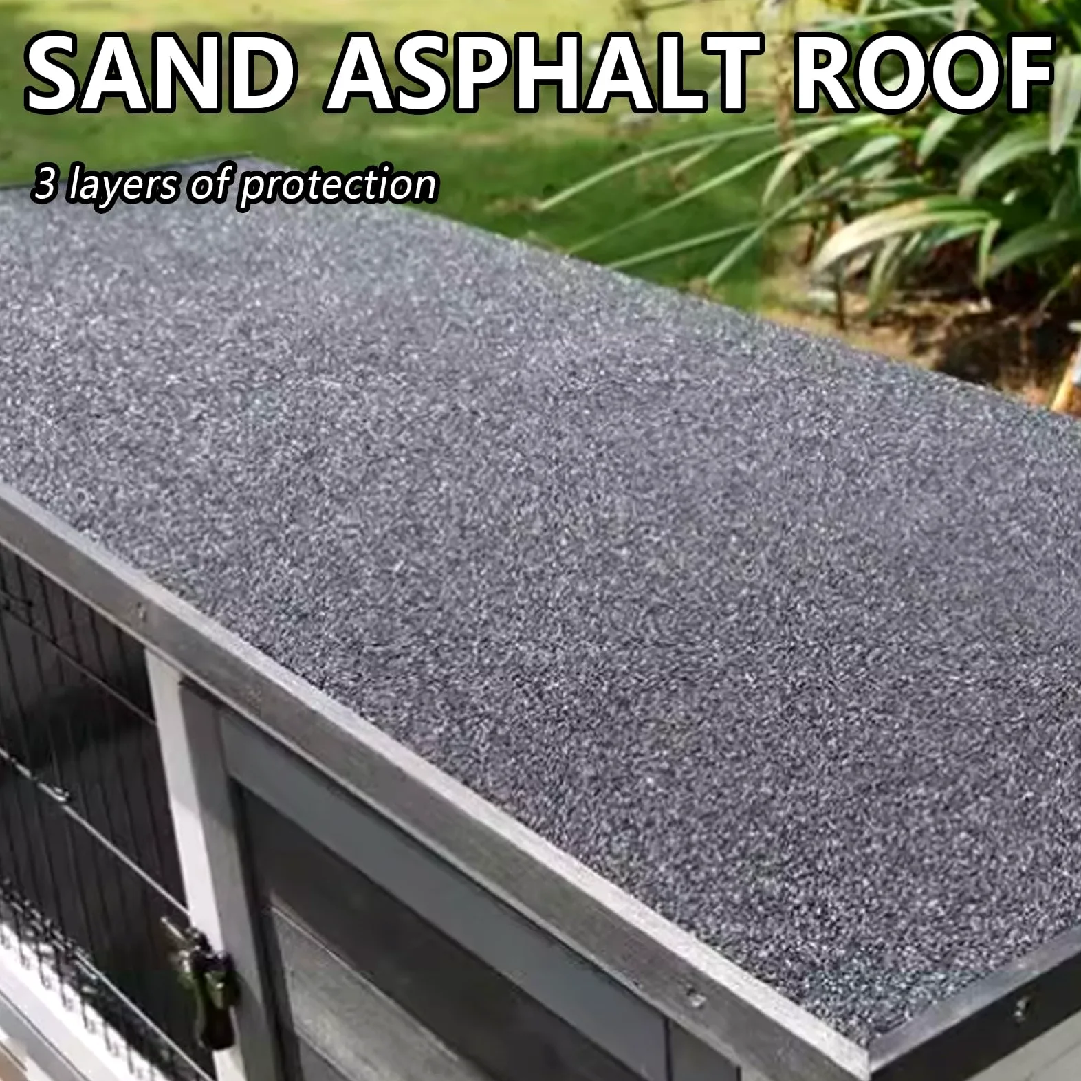 Gallinero para uso en exteriores con escaleras y bandeja extraíble, construcción de madera maciza, corral grande con techo y diseño de múltiples puertas