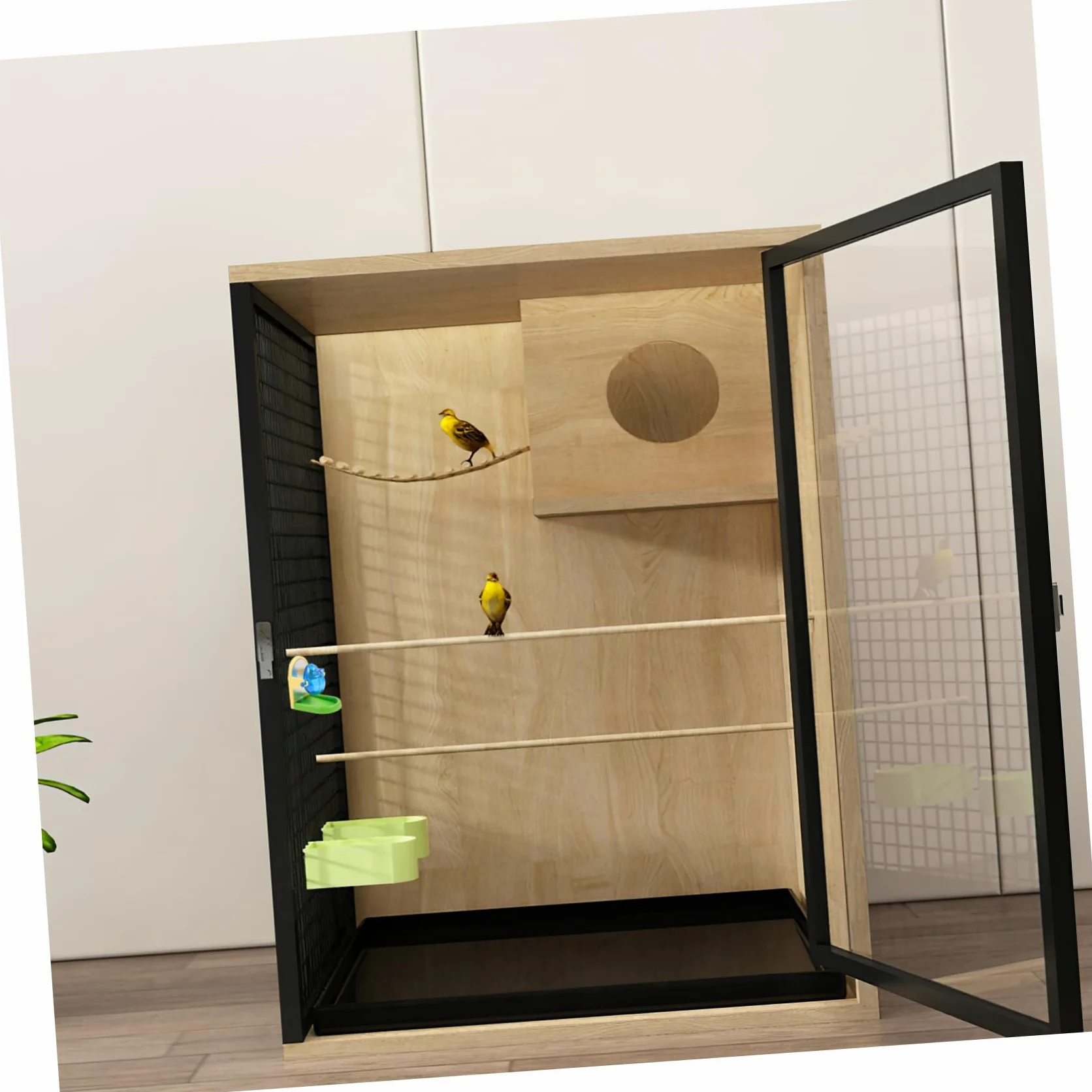 GALPADA Juguete de Entrenamiento para Pájaros y Loros, Fácil de Transportar y Almacenar, Fabricado en Metal y Plástico, Diseño Simple para Ejercicio y Desarrollo de Color Aleatorio