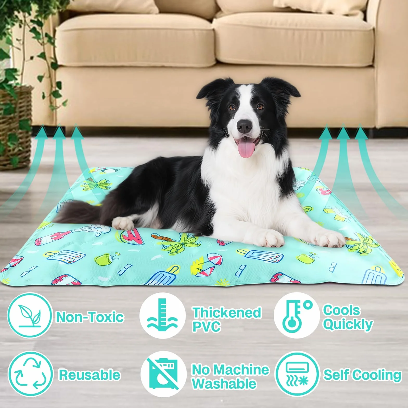 Alfombra Refrescante para Perros y Gatos,40 x 50 CM Alfombrilla de Enfriamiento para Mascotas, Pet Cooling Mat, Autoenfriante, Manta Refrescante para Perros para Sofás Camping,Piso