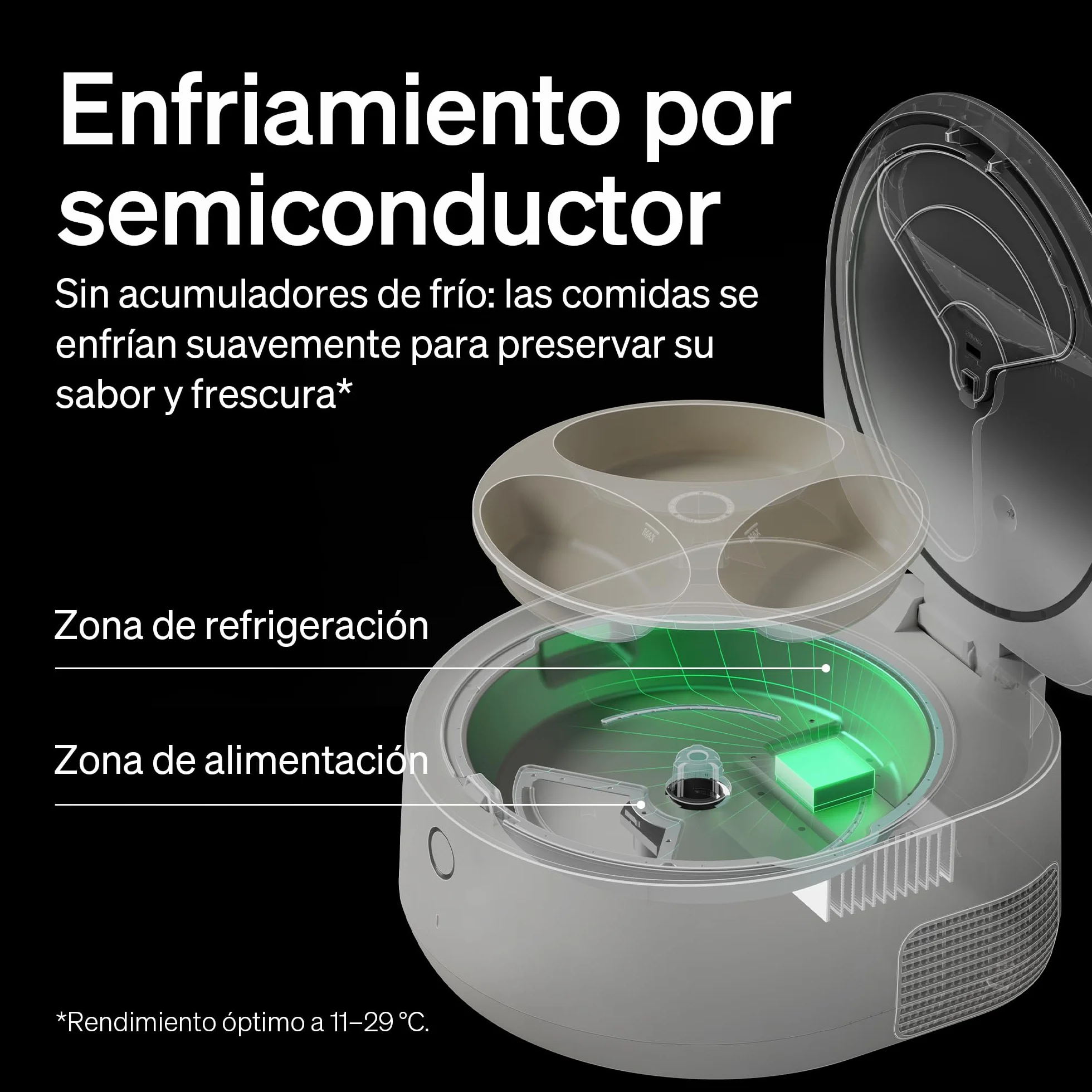 PETLIBRO Comedero Gato Automatico Comida Humeda, 2,4 GHz Wi-Fi Control de Aplicación, Refrigerado y con Refrigeración por Semiconductores, Frescas para 3 días, Dispensador Comida Humeda (Blanco)
