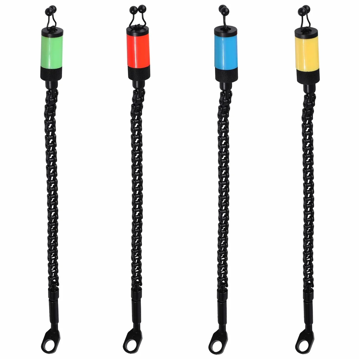 Sougayilang 4pcs Swingers de Pesca, Alarma de mordida Sensor Colgante para Pesca de Carpa con Caja de ABS