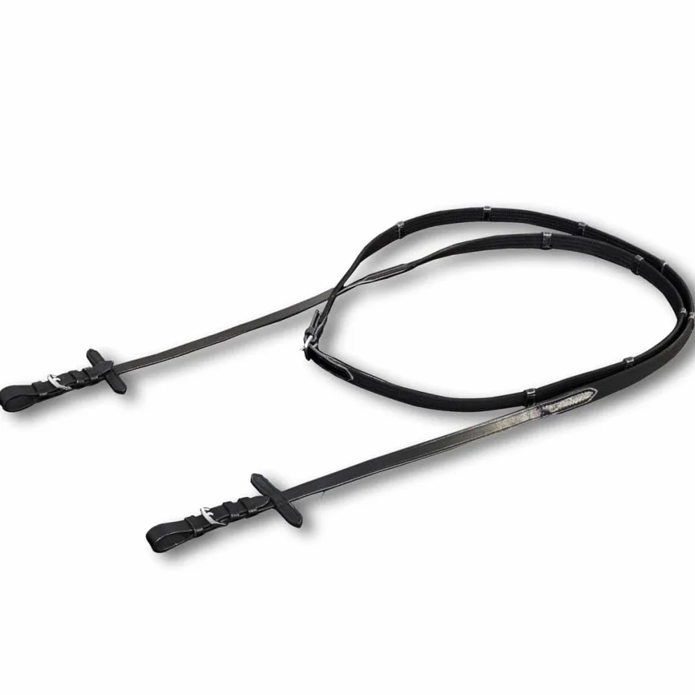 Trense - Brida de piel de búfalo acolchada con cabestro para equitación, ideal para entrenamiento de doma y saltos, color negro