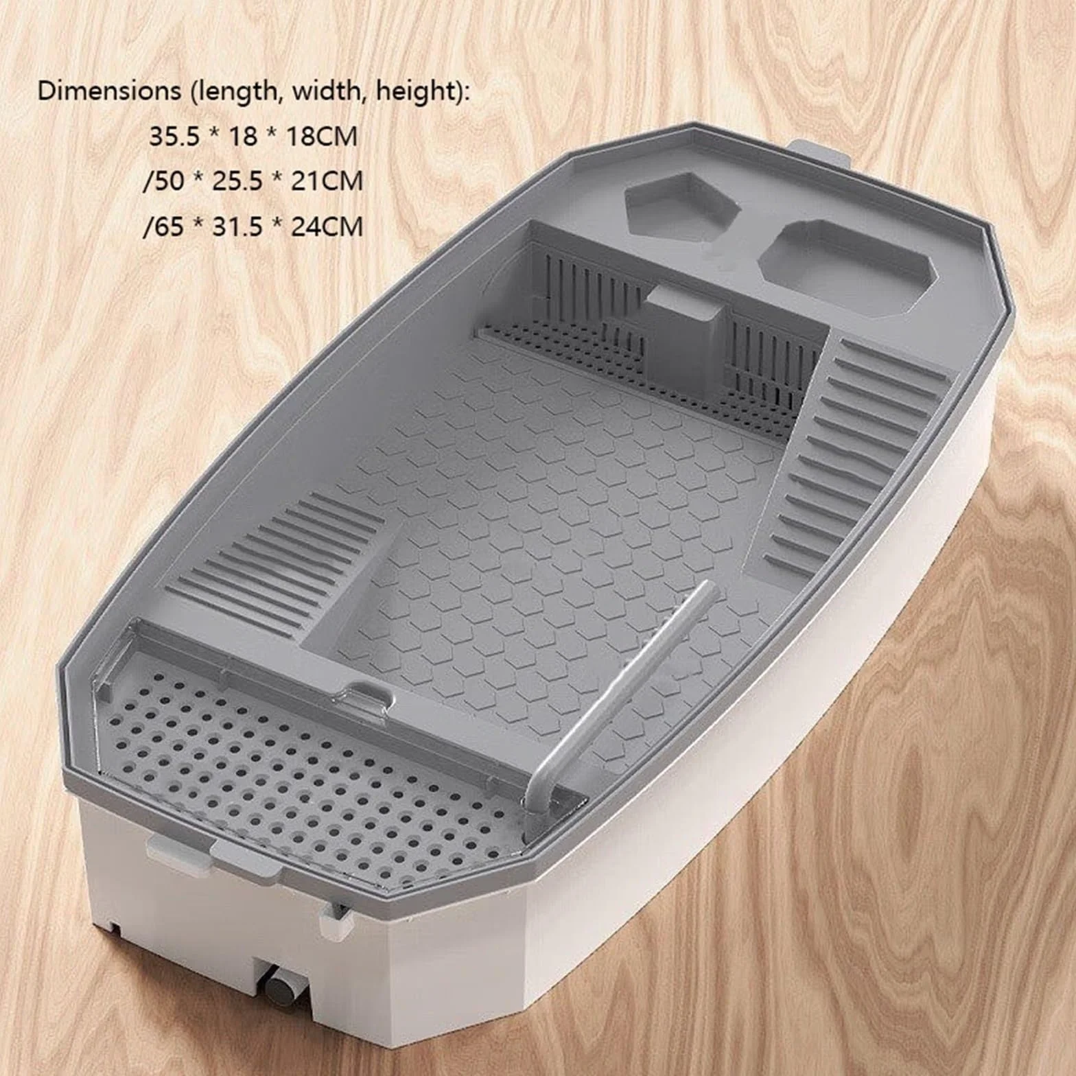 la Caja de alimentación de Reptiles, Tanque de alimentación con Mesa Secado al Sol y Cubierta Varios tamaños(50 * 25.5 * 21CM)
