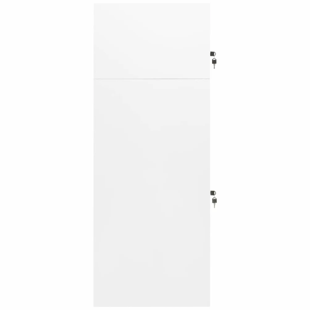 vidaXL Armario para el hogar, sala de estar, taquilla de almacenamiento para muebles, arnés con estante blanco, 53 x 53 x 140 cm, acero