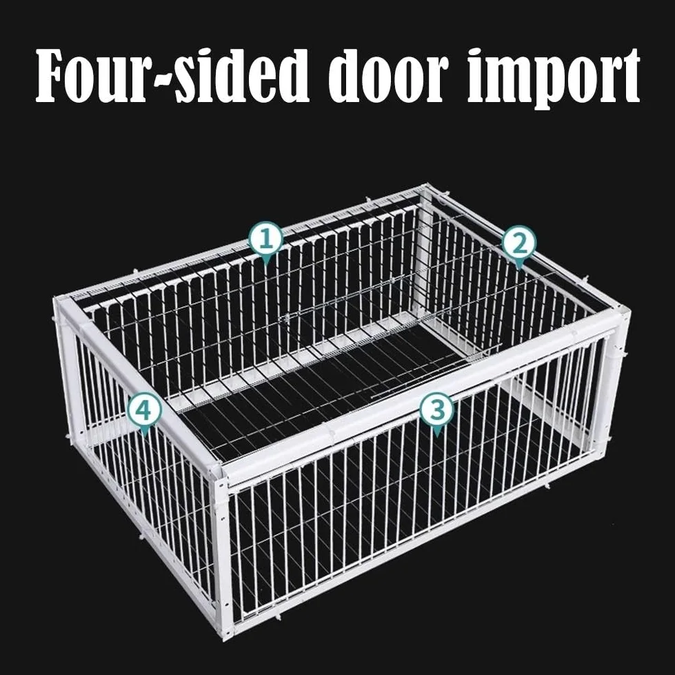 Jaula trampa para palomas, entrada unidireccional, portátil, fácil montaje, jaula de hierro resistente al óxido para palomas y pájaros, diseño a prueba de escapes, ideal para control de aves