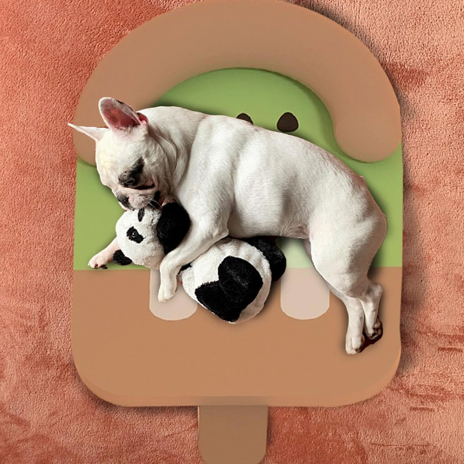 Estera fría para Perros, Alfombrilla de Hielo Suave en Forma de Paleta de | Hielo para refrigeración, Cama Impermeable para Perros, Transpirable, cómoda Manta fría con cojín para el hogar, criadero