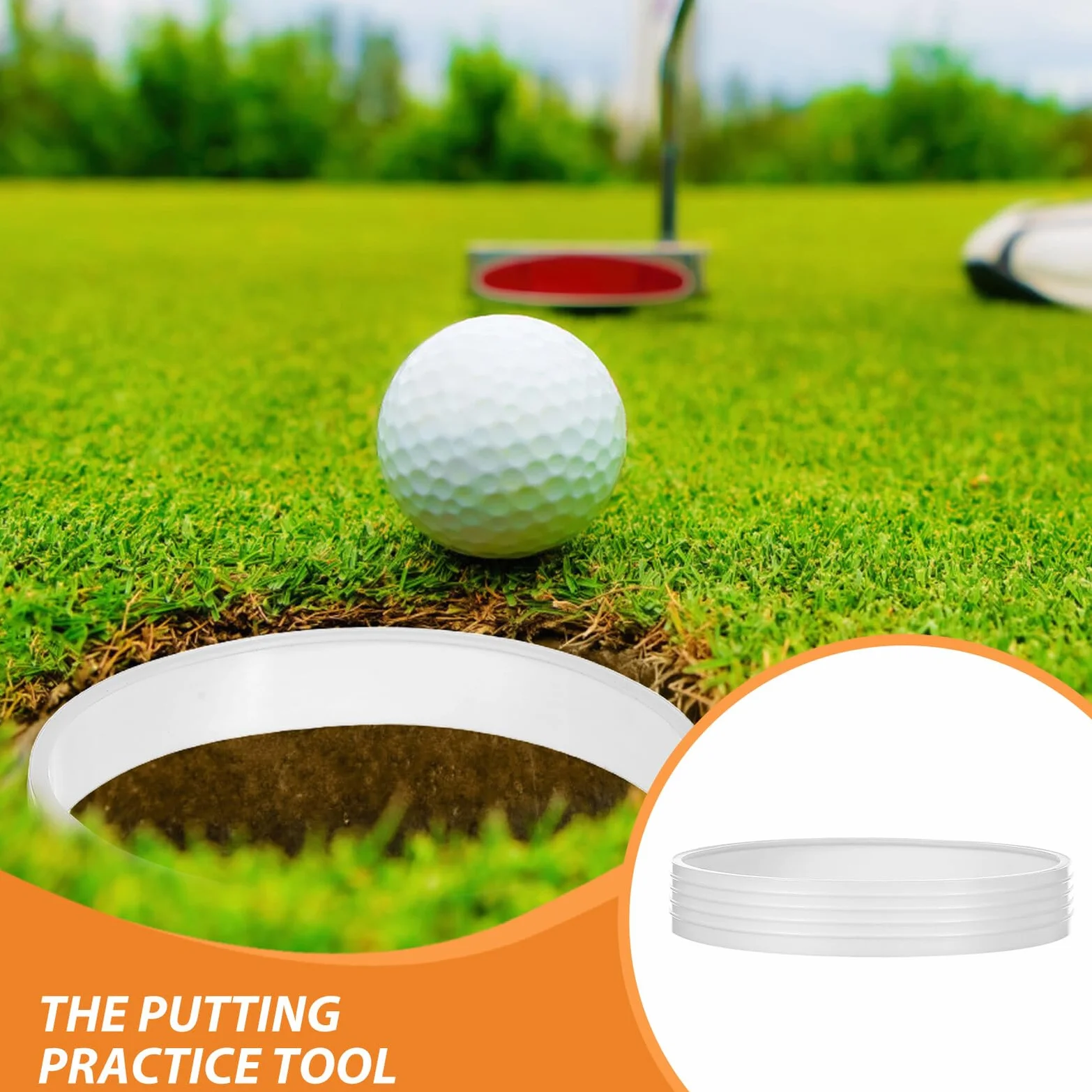 SOIMISS Anillos Blancos para Hoyos de Golf de 8 Piezas en Plástico PP