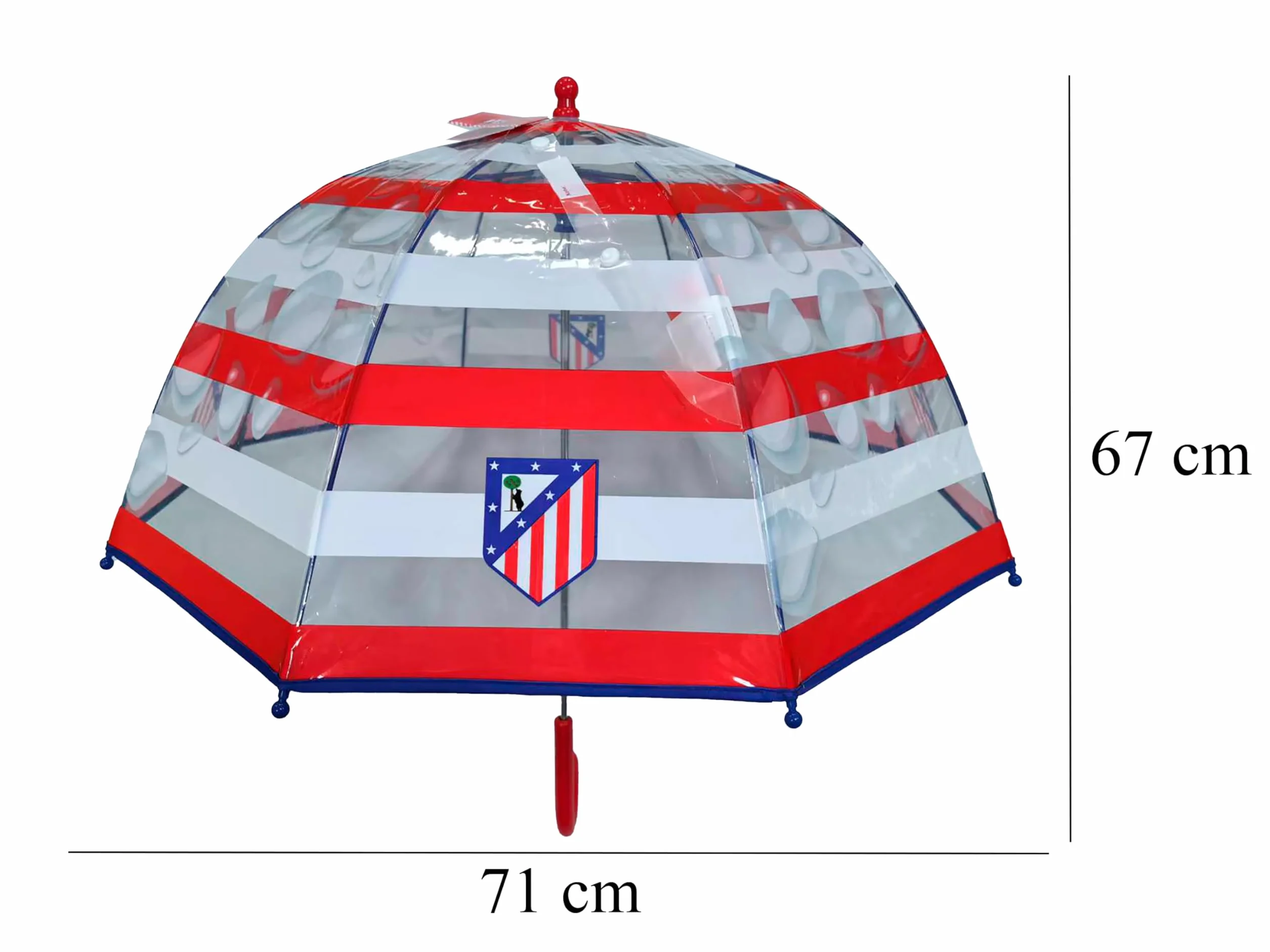 CYPBRANDS Atletico de Madrid Paraguas infantil 48 cm Transparente Oficial
