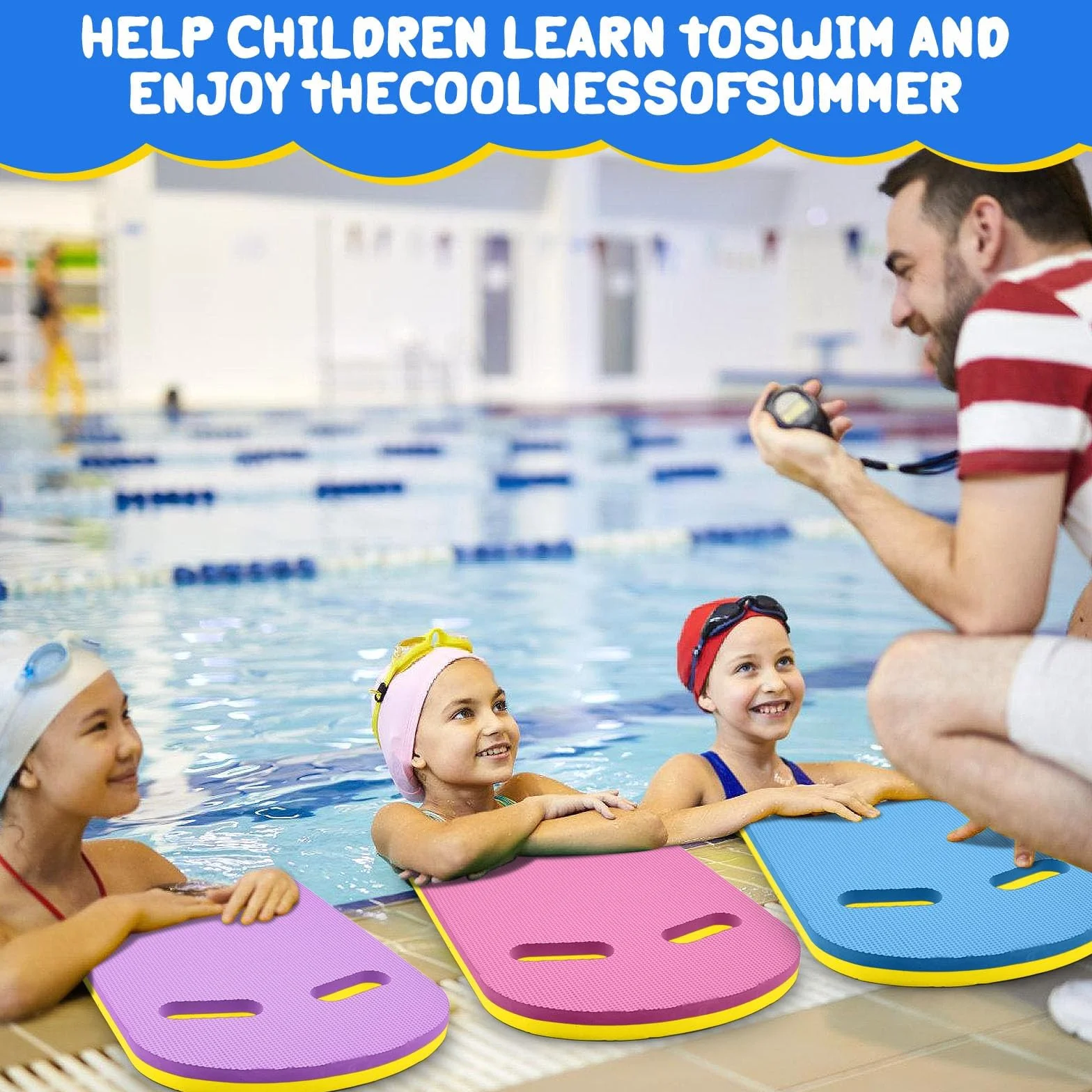 Tabla de natación Flotante Espuma EVA para Niños y Adultos con Agujeros Seguros