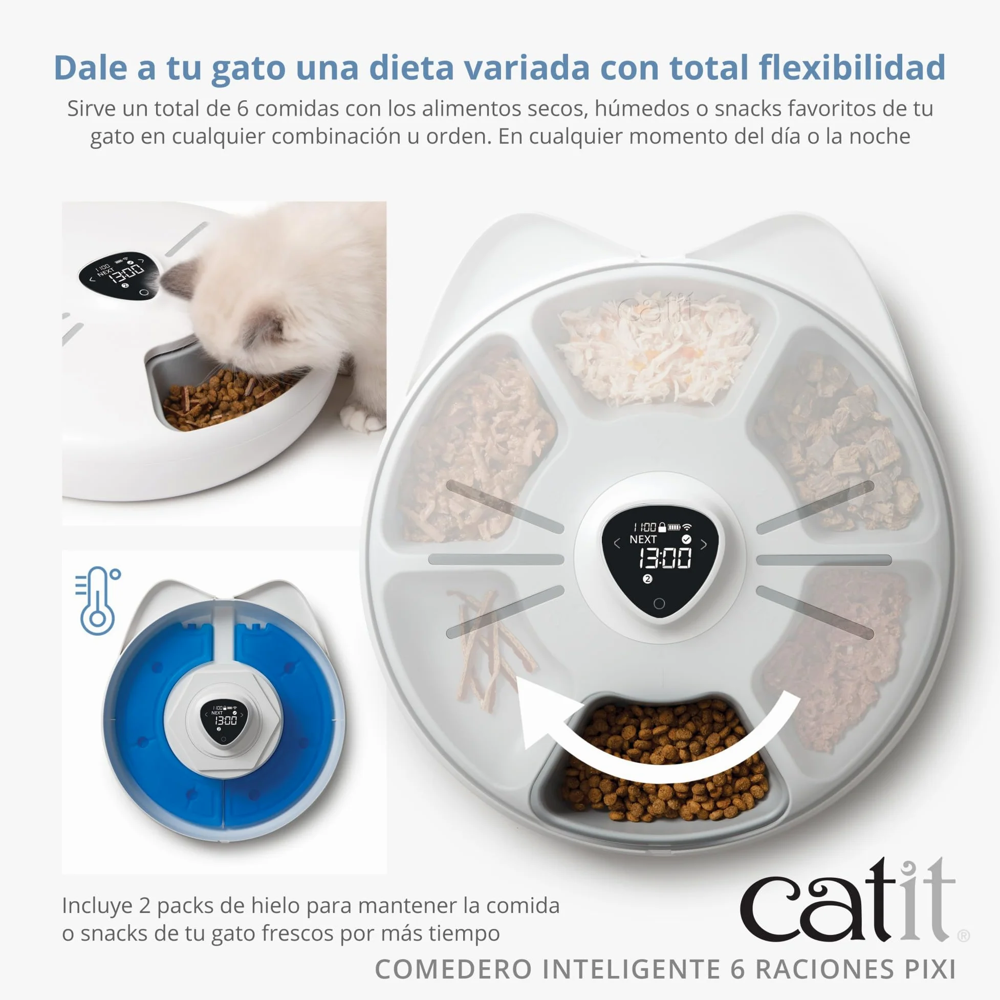 Catit PIXI Comedero Inteligente para Gatos 6 Raciones