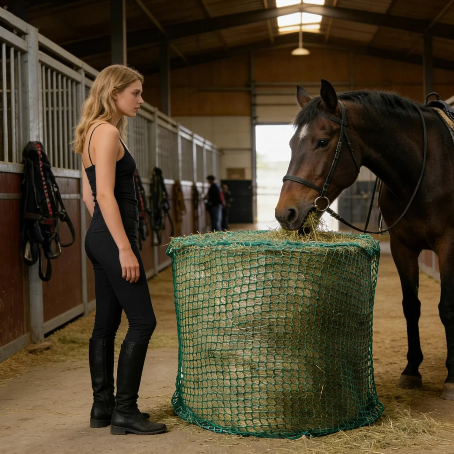 Red para Heno Bolsa de Alimento para Caballos | Bolsa Comedera Heno Cabras Establos Paddocks Entrenadores Instructores Veterinarios Escuela Equitación Ranchos Granjas