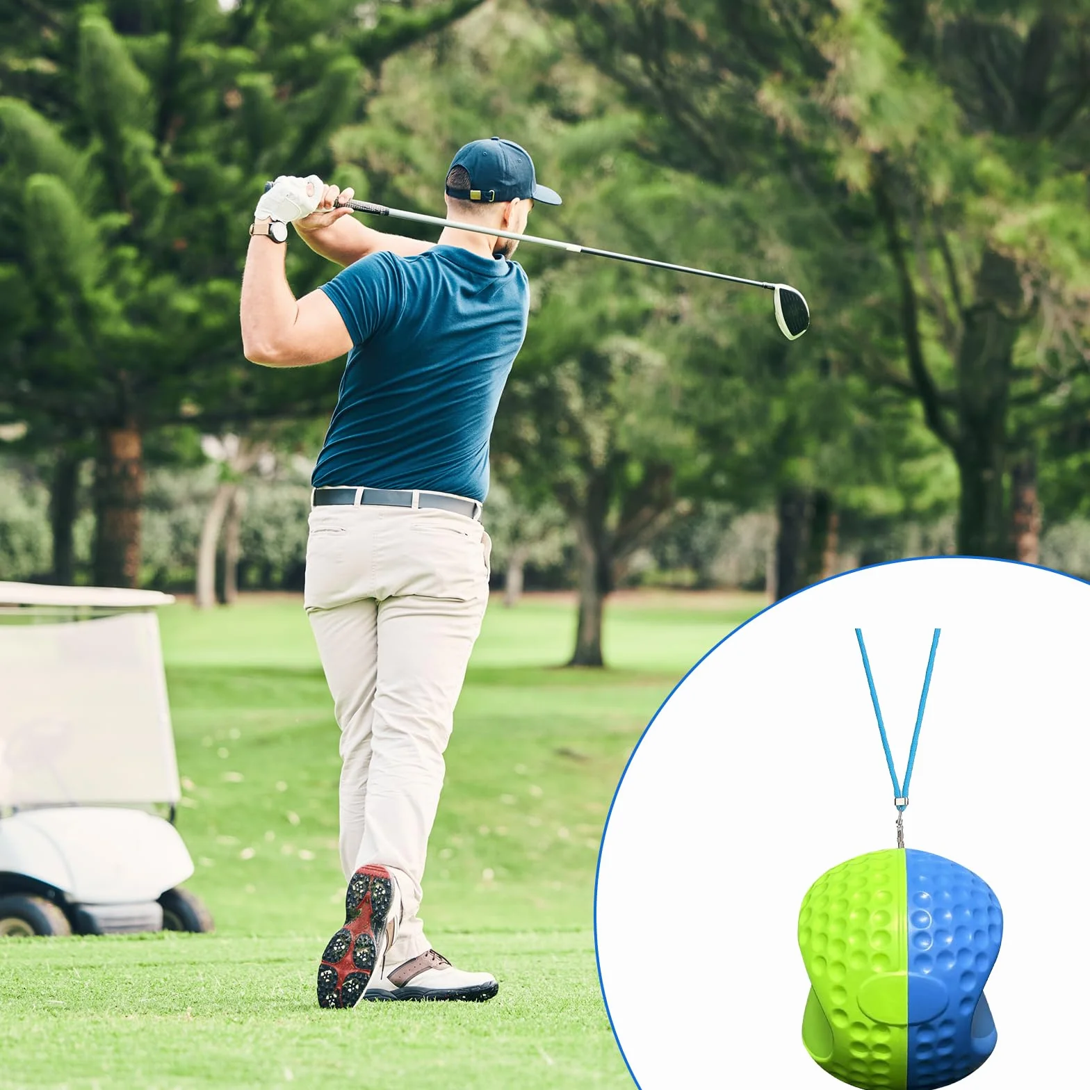 Entrenador de Swing de Golf Ayuda de Entrenamiento para Hombres y Mujeres Pelota de Accesorio
