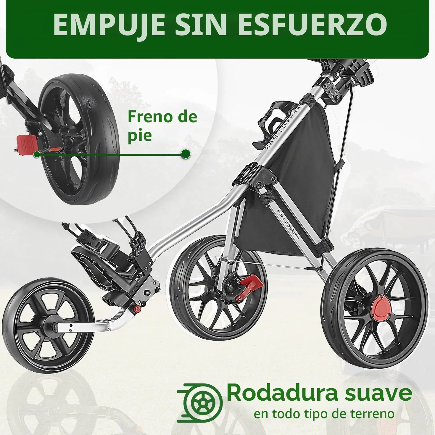 Caddytek CaddyLite 11.5 V3 Carrito de Golf 3 Ruedas Ligero Plegable