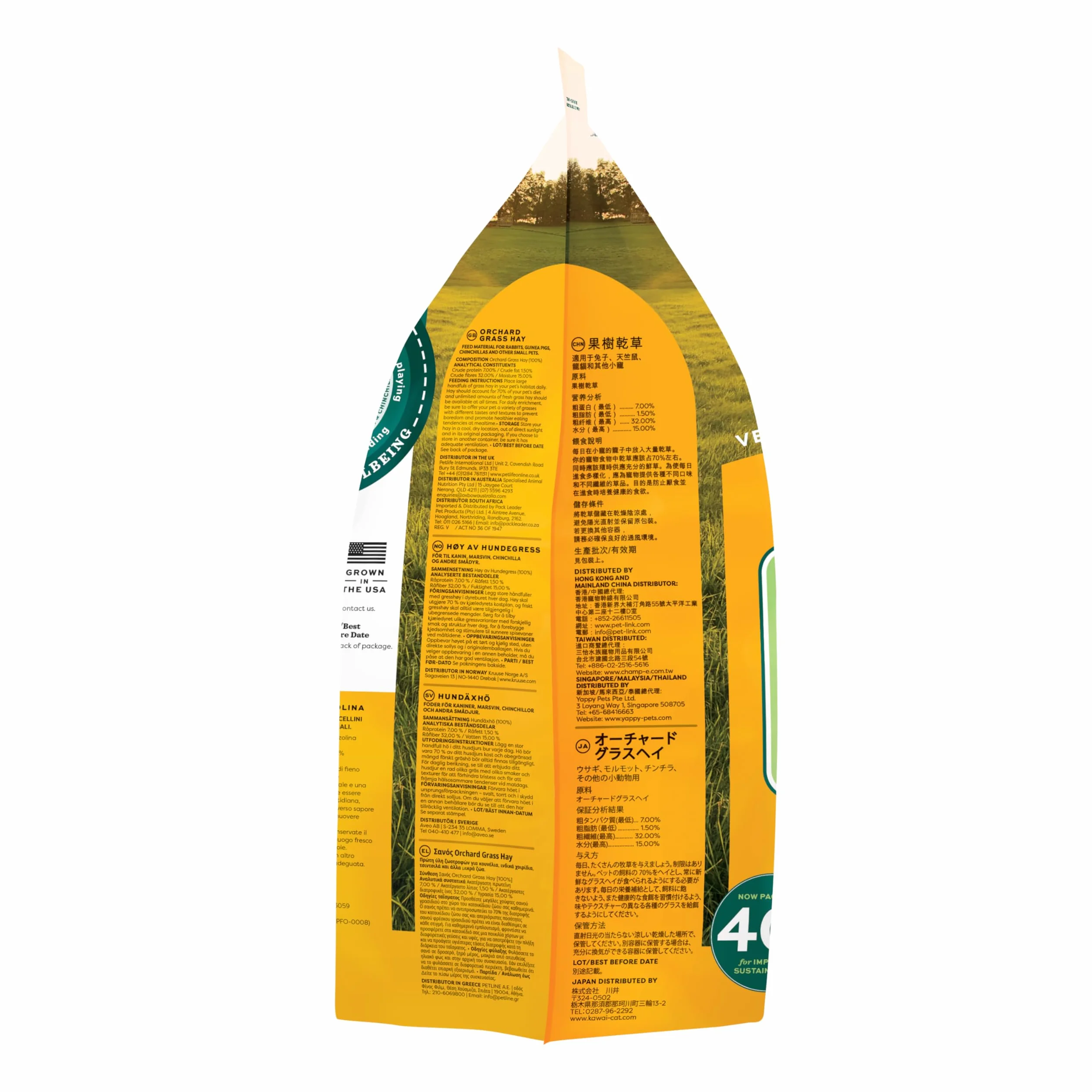 Orchard Grass Heno para Mascotas pequeñas Oxbow, 1,13 kg