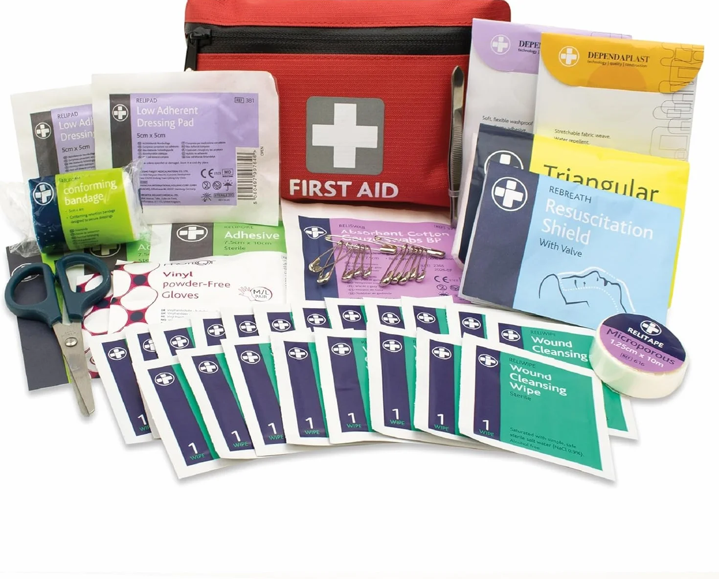 LEWIS PLAST Kit Completo de Primeros Auxilios 92 Piezas para Exterior