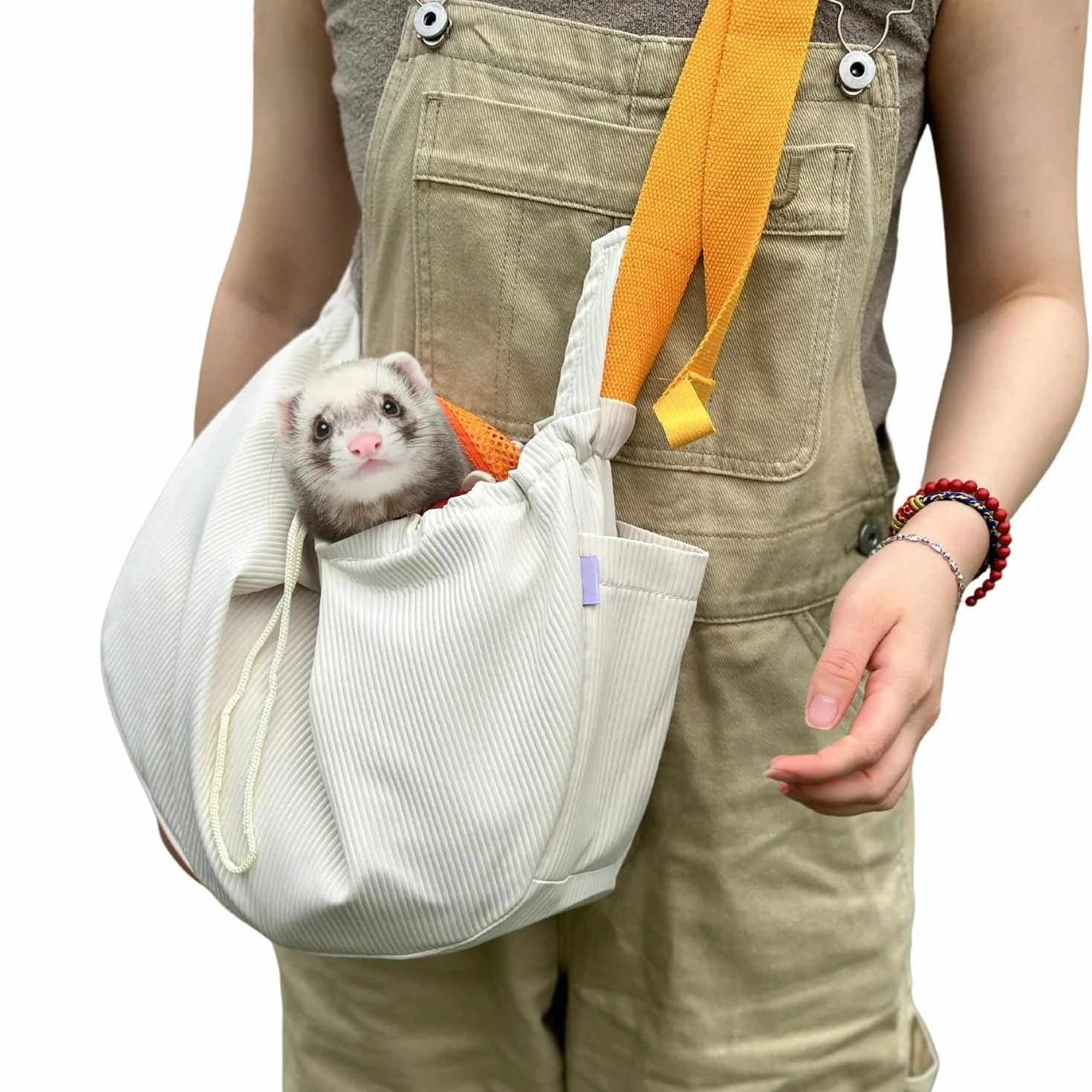 Bolsa de Transporte para Hurones – Bolsa de Transporte para Mascotas con Correa Ajustable, Bolsa de Hombro Manos Libres, Bolsa Cruzada de Viaje, Bolsa de unión Suave para Animales pequeños, Mochila