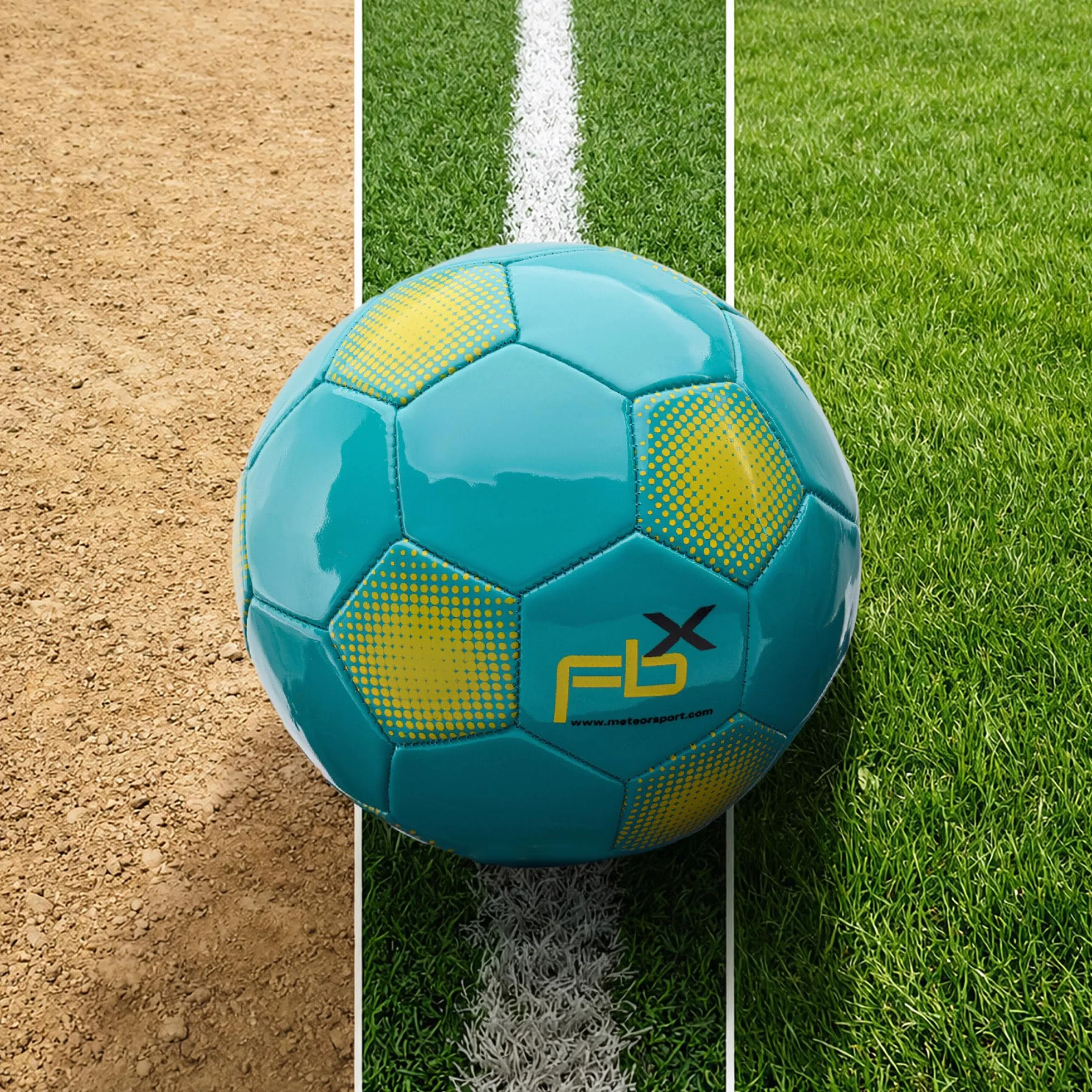 Meteor Balón de Fútbol Tamaño 5 Azul para Entrenamiento